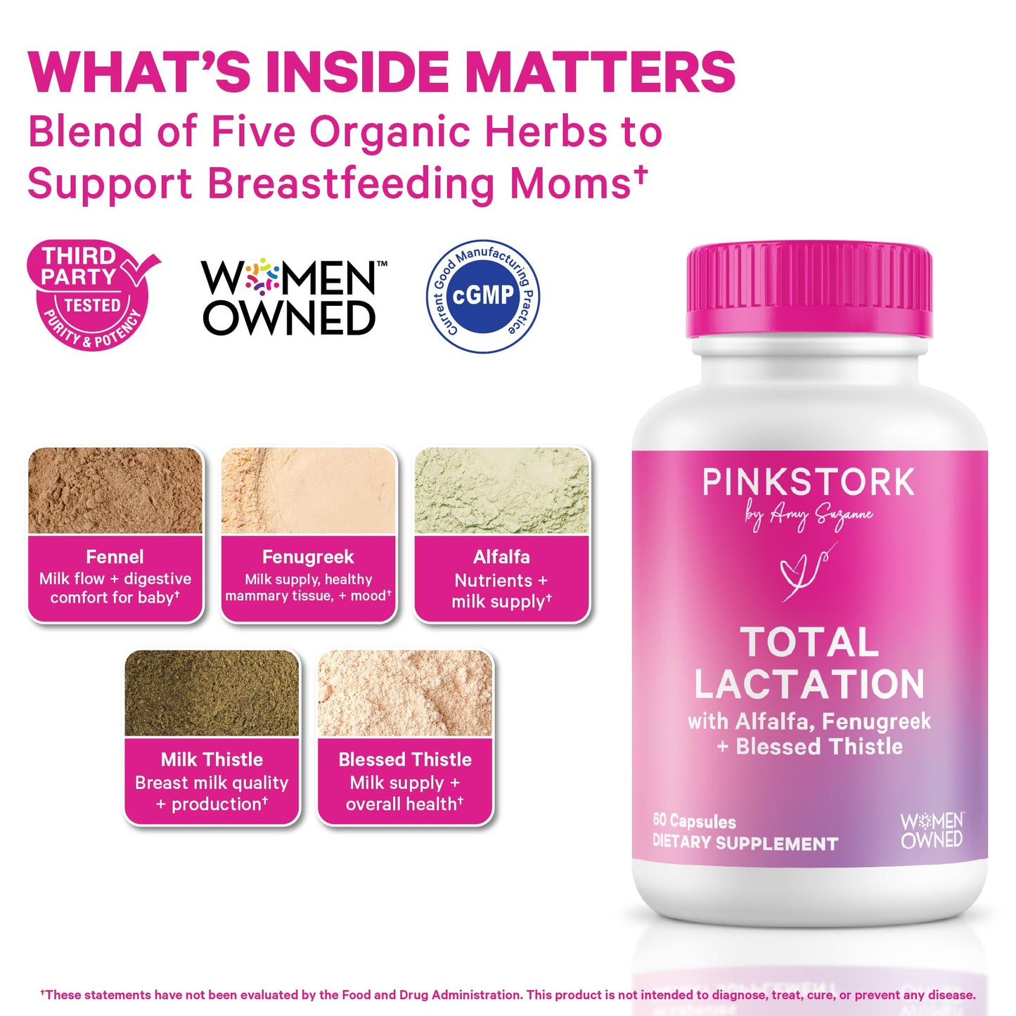 Pink Stork Total Lactation Supplement for Breast Milk Supply Capsule 60 Capsules