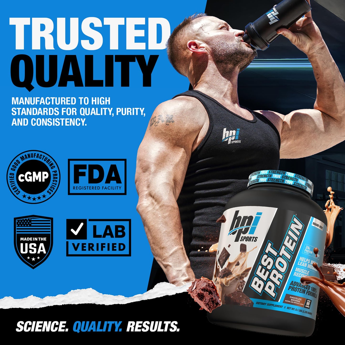 BPI Sports Best Protein 100% Whey Protein Powder 5.1 Pounds