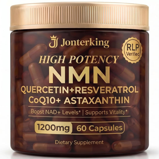 JonterKing NMN Supplement 1200mg Pure Liposomal NMN Booster for NAD+ Supports Cellular Energy & NAD+ Levels Softgels 120
