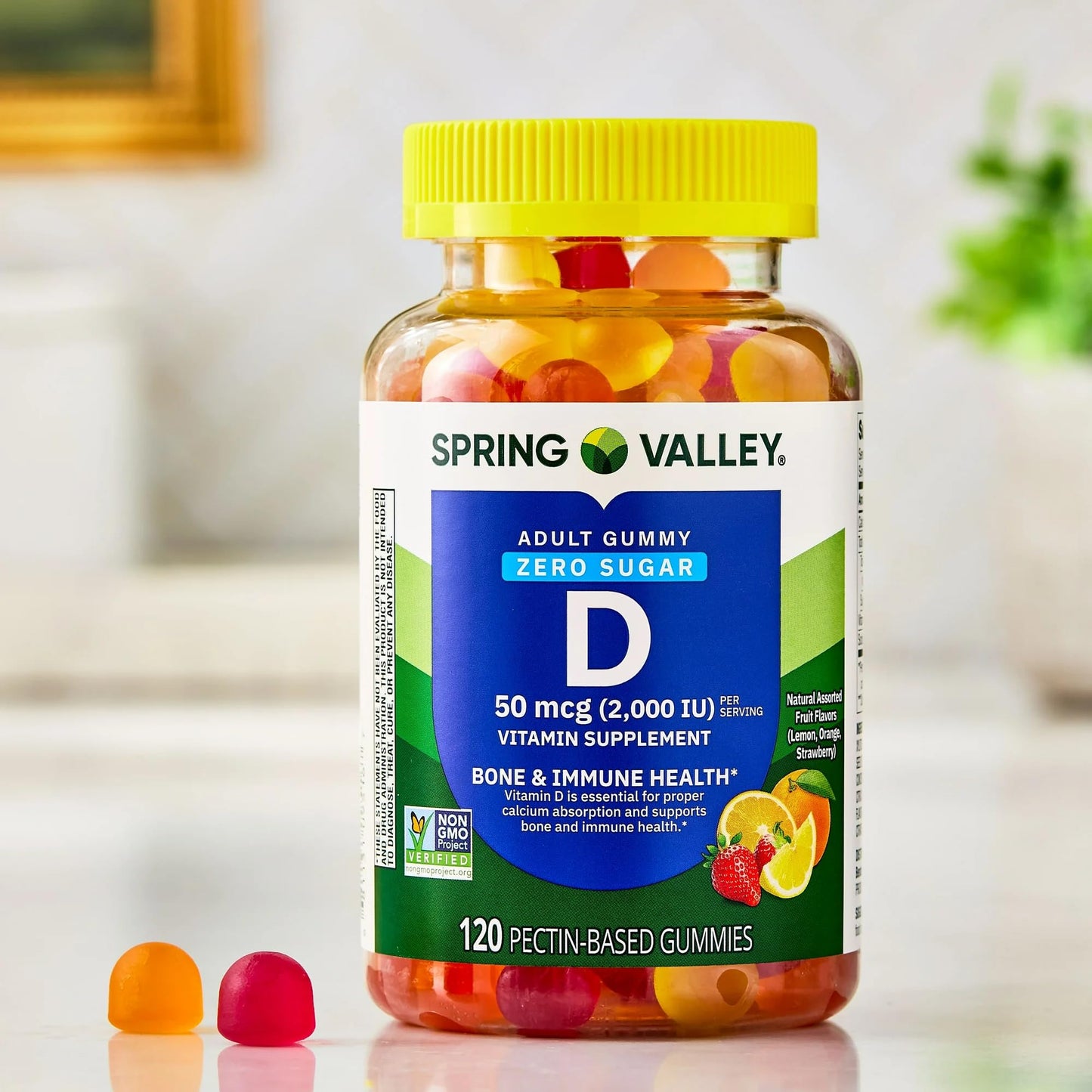 SUREFECT Vitamin D Gummies, 50 mcg (2000 IU), Bone & Immune Support, 120 Count