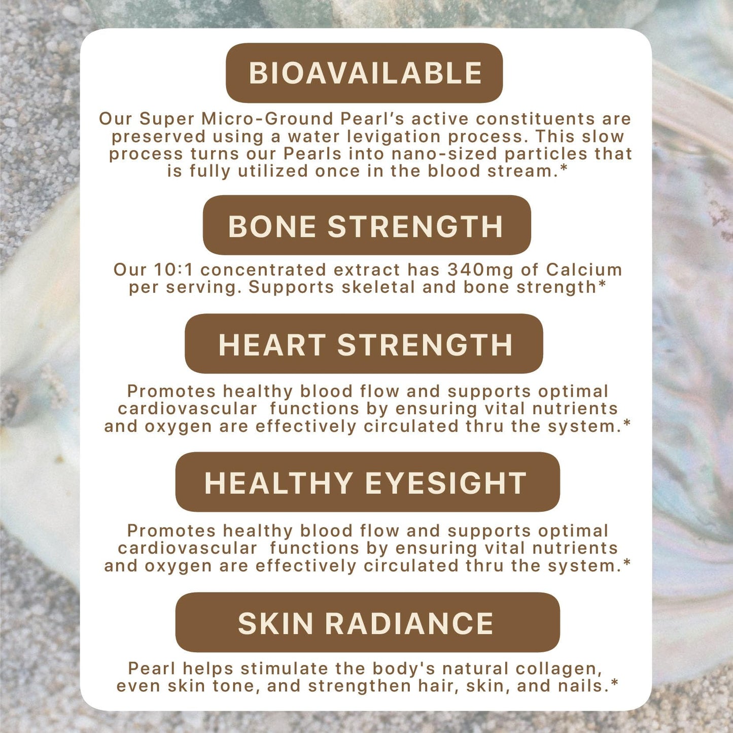 Modern Sage Herbs Pure Pearl Powder 10:1 Super Concentrated Extract, 2.5 oz