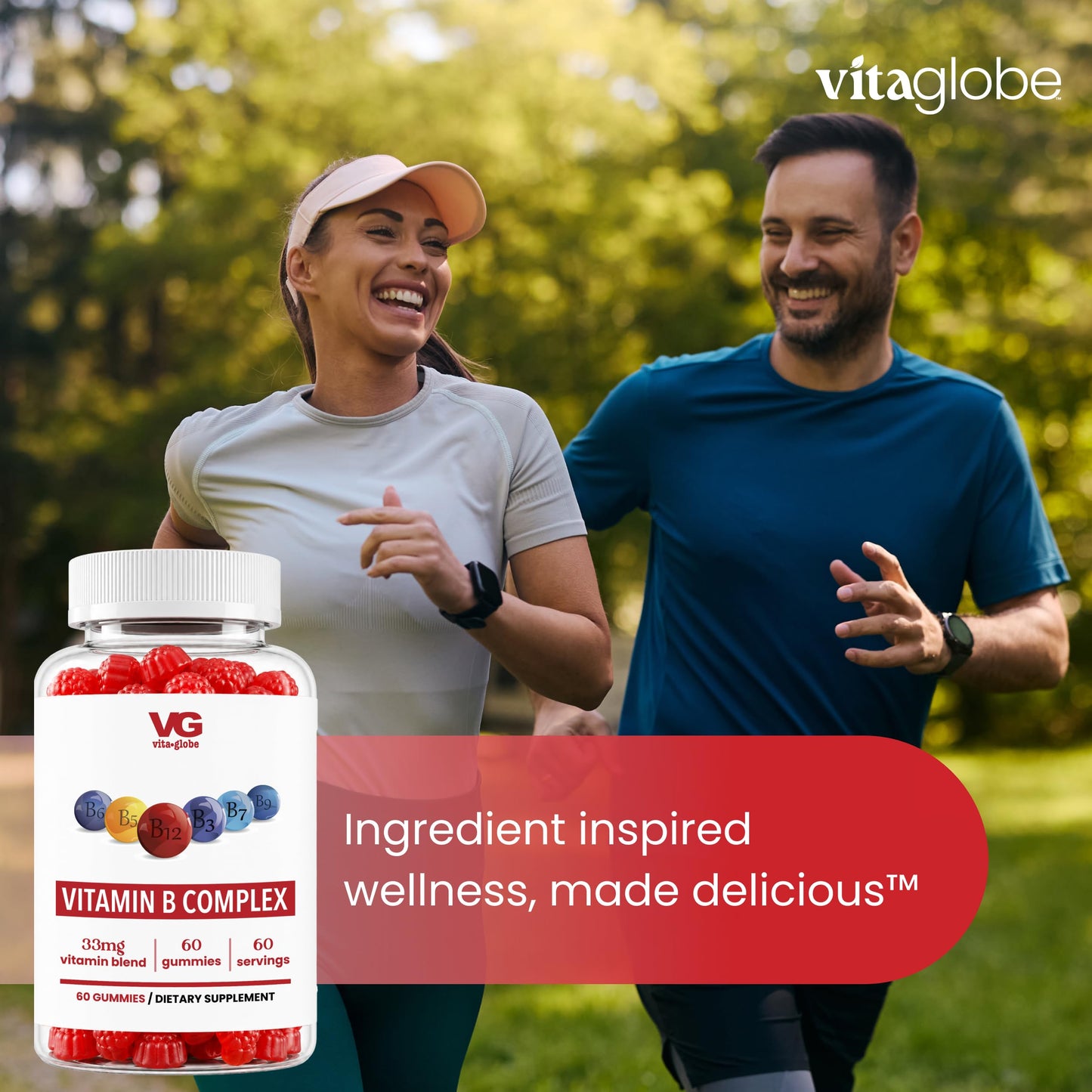 VITA GLOBE B Complex Gummy Vitamins 60 Gummies