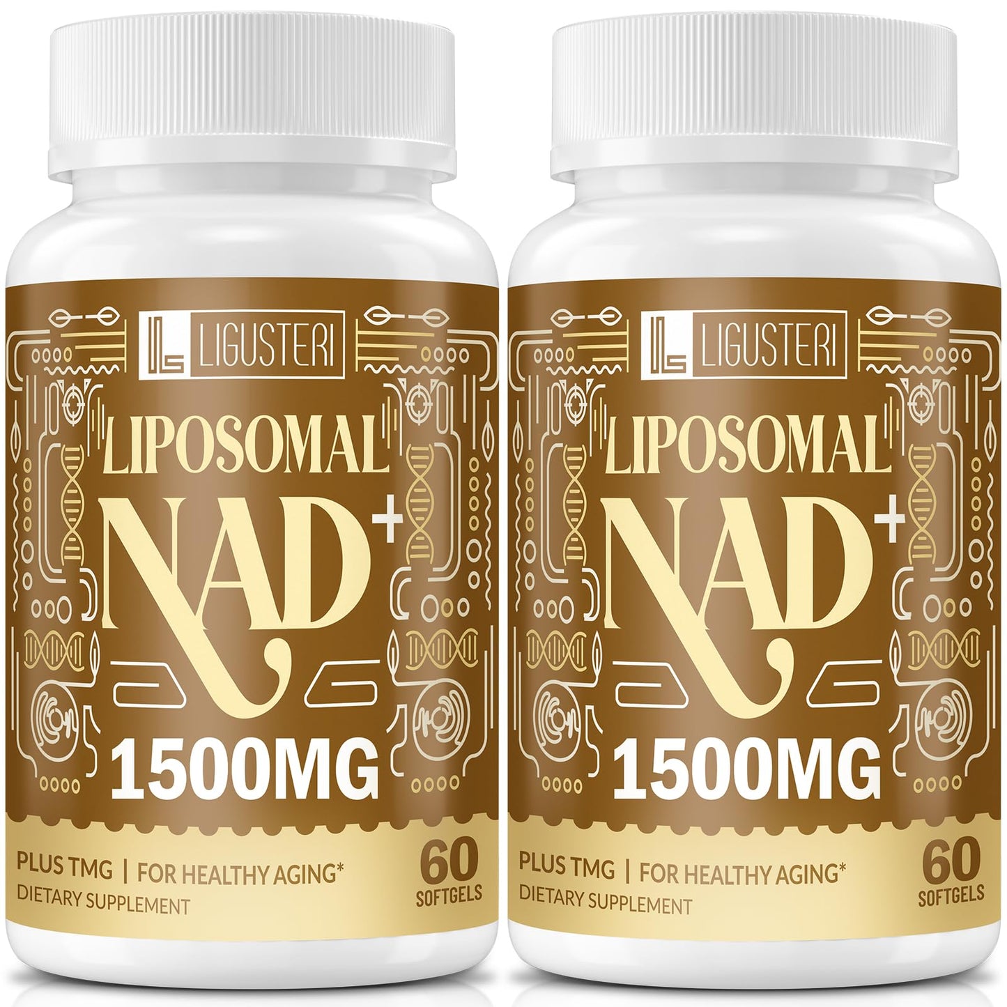 LIGUSTERI Liposomal NAD+ 1500 mg Softgels, 120 Count