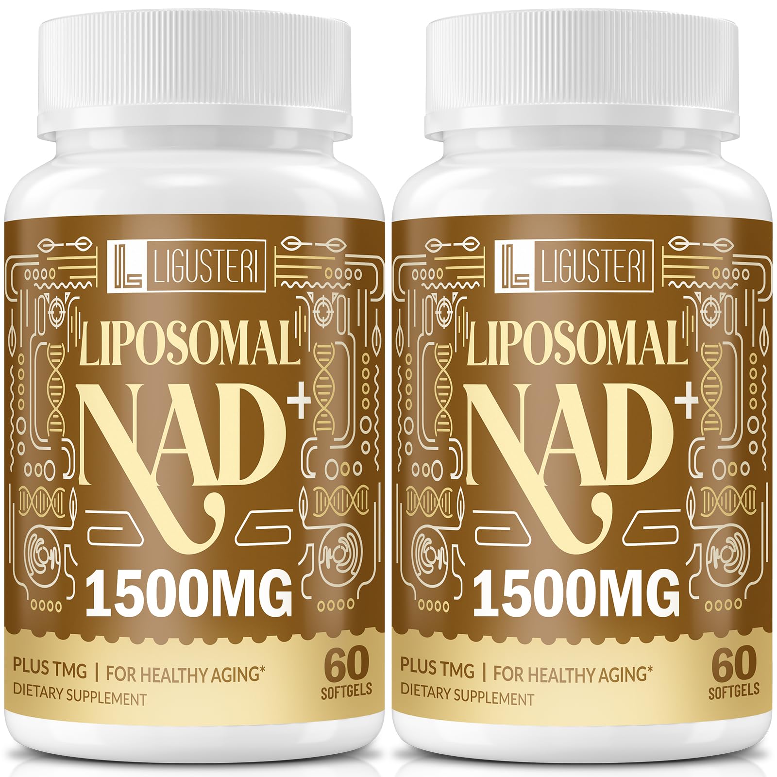 LIGUSTERI Liposomal NAD+ 1500 mg Softgels, 120 Count
