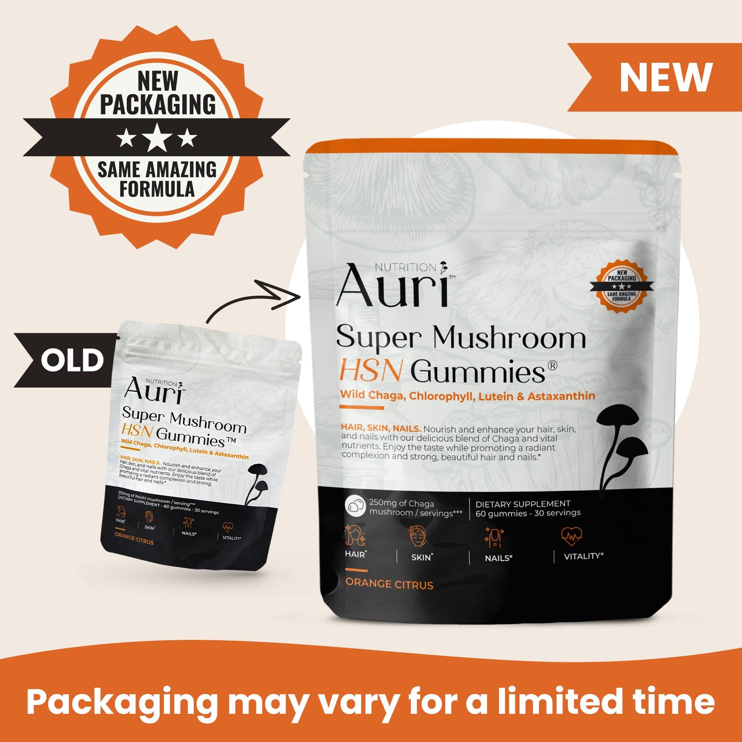 Auri Super Mushroom HSN Gummies Gummy 60 Count