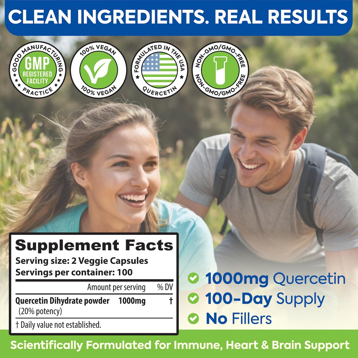 DR. MARTIN'S NUTRITION Quercetin 1000mg Capsules, 200 Count