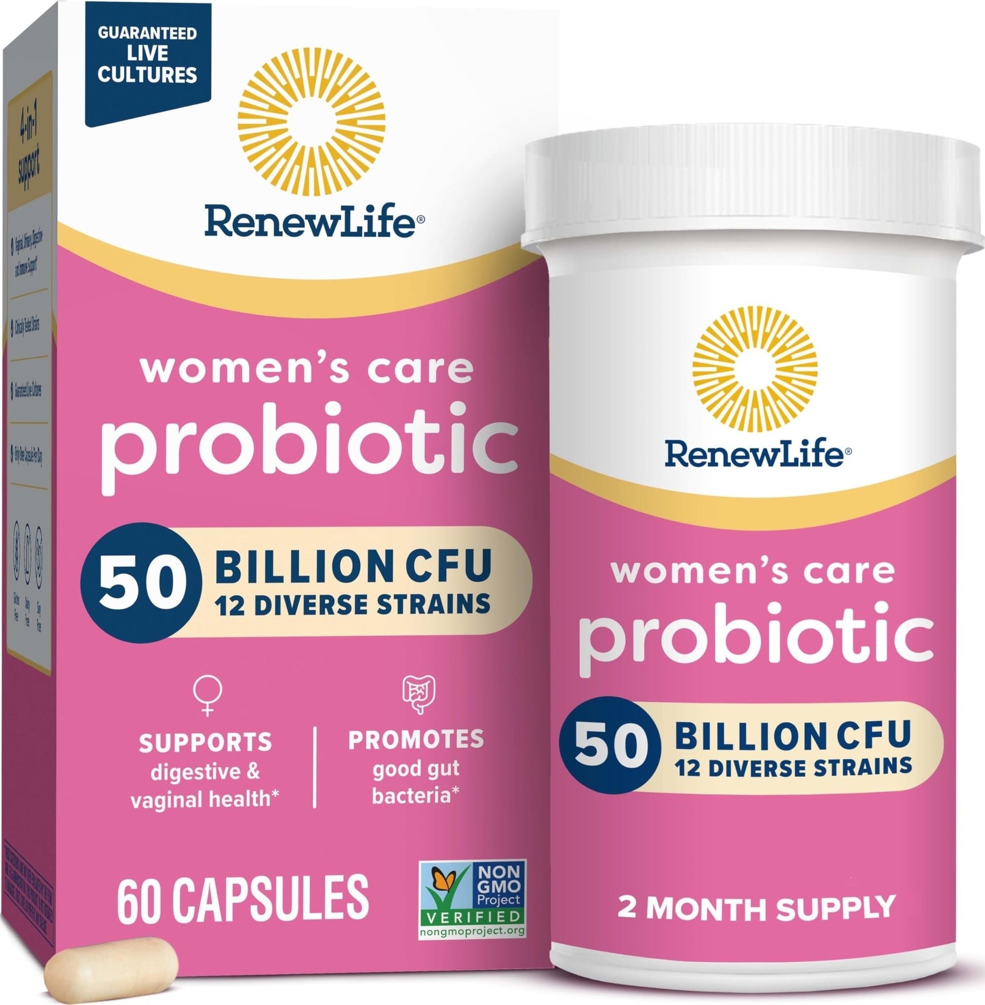 Renew Life Women's Care Probiotic 50 Billion CFU Tablet 60 Count