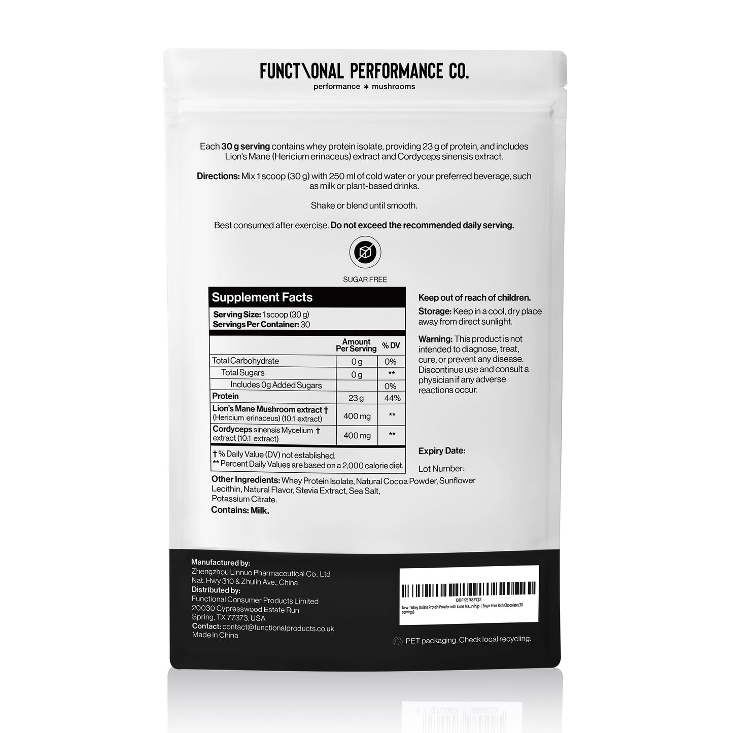 Functional Performance Co. Whey Protein Isolate Powder 32 Servings