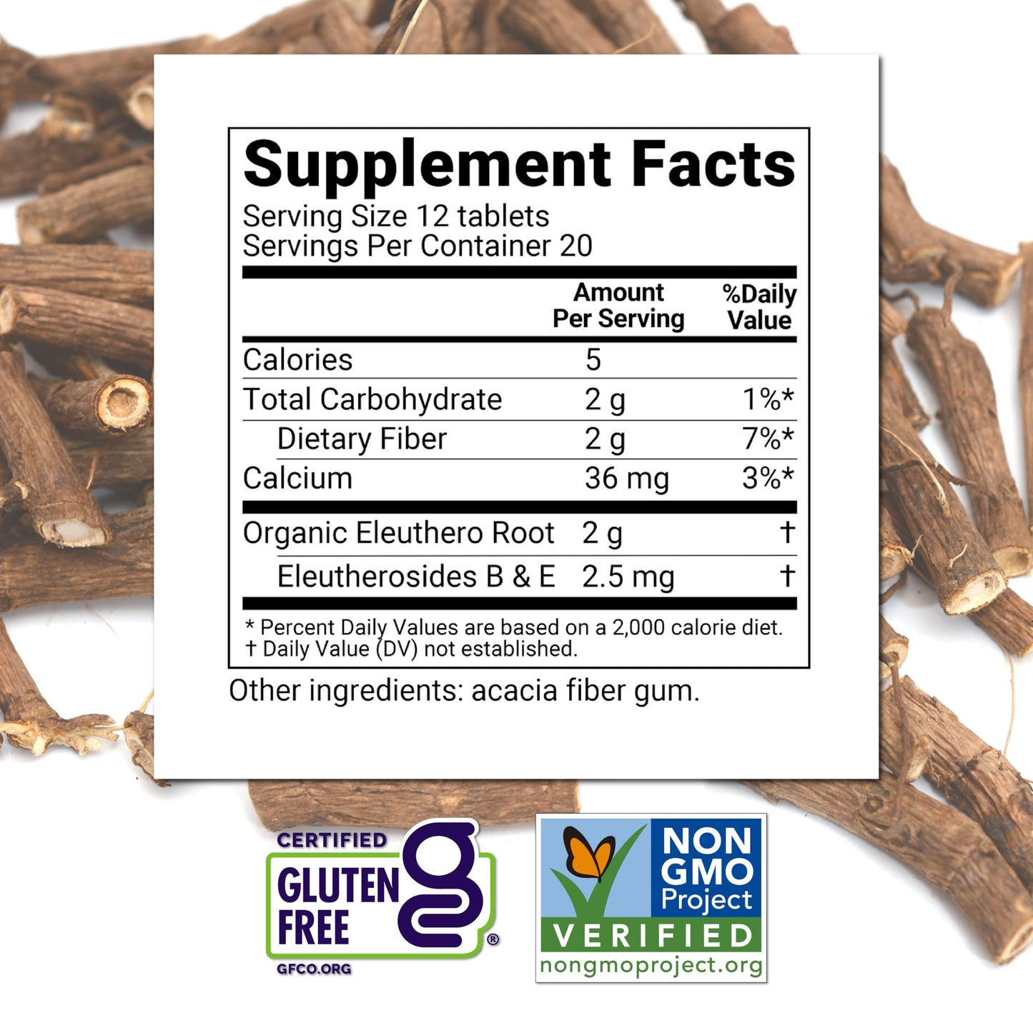 Sun Chlorella Ukogi Wild-Harvested Eleuthero Root Adaptogen Tablets, 1 Count