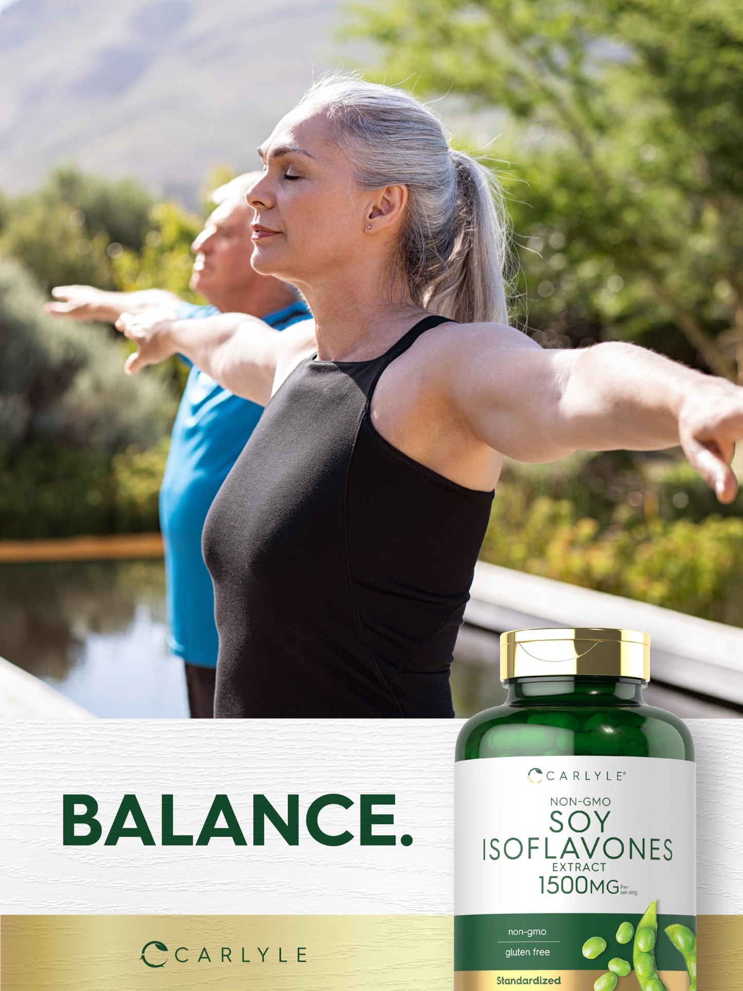 Carlyle Soy Isoflavones for Women and Men Capsules 200 Count