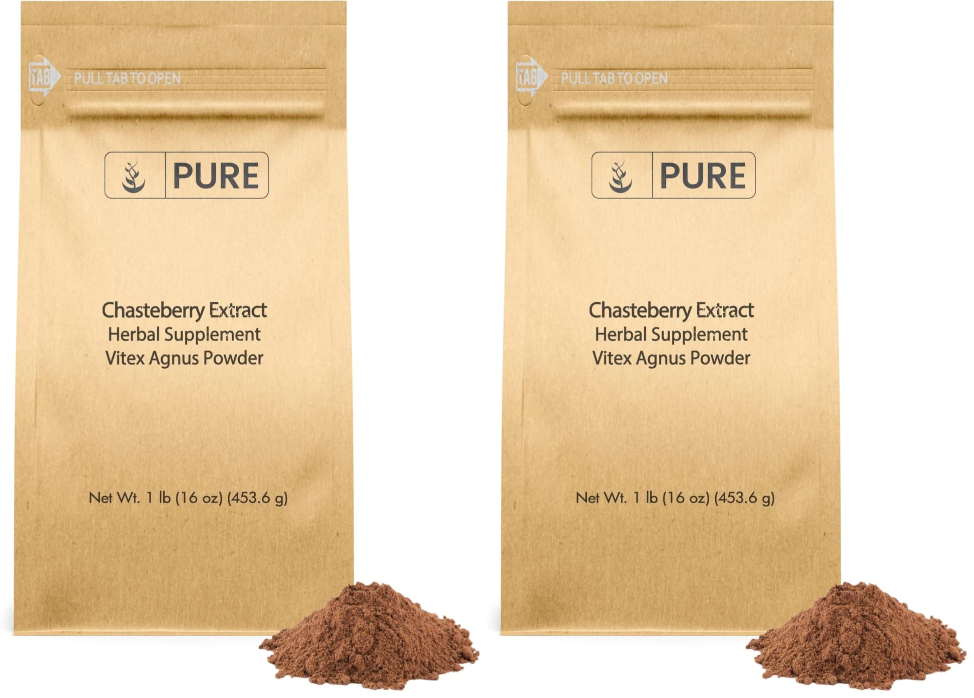 Pure Organic Ingredients Chasteberry Extract Powder Non-GMO 32 Ounces (Pack of 2)