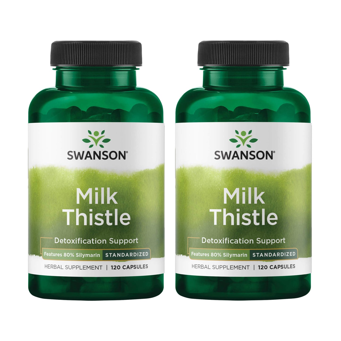 Swanson Milk Thistle (Standardized) 80% Silymarin Herbal Liver Support Supplement Capsules, 240 Count