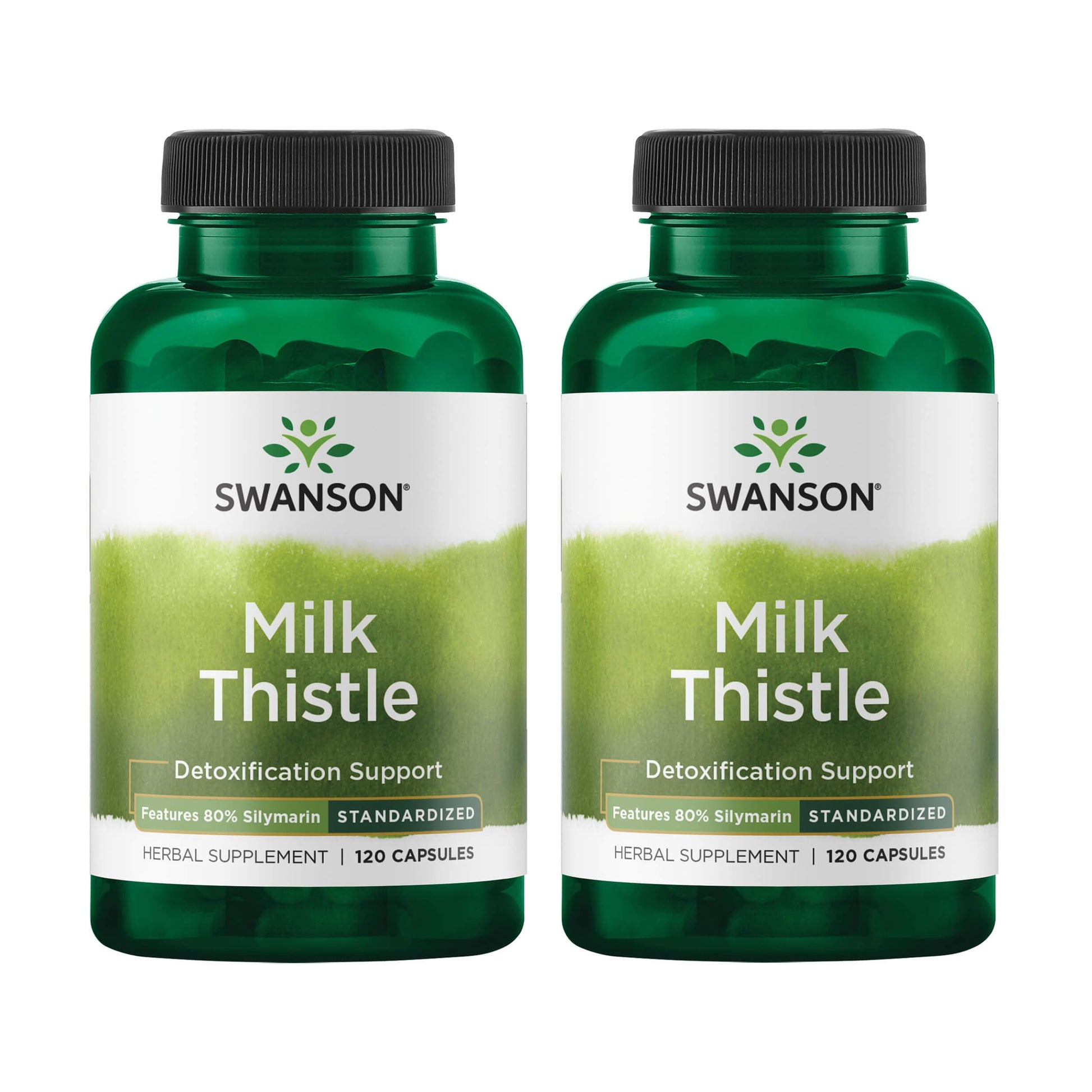 Swanson Milk Thistle (Standardized) 80% Silymarin Herbal Liver Support Supplement Capsules, 240 Count