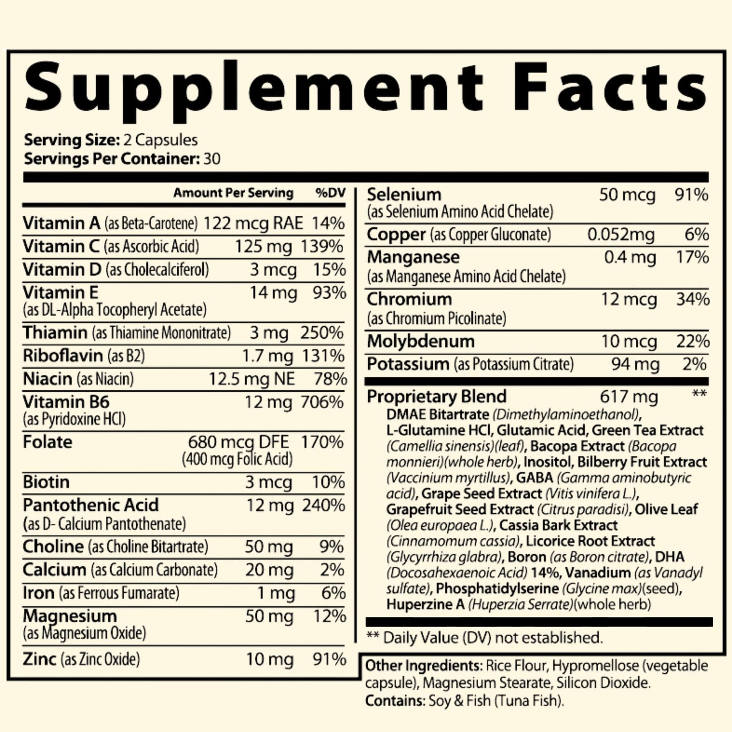 Sun Vitals Core Mind Nootropic Brain Supplement for Focus, Memory & Mental Clarity Capsule, 60 Capsules