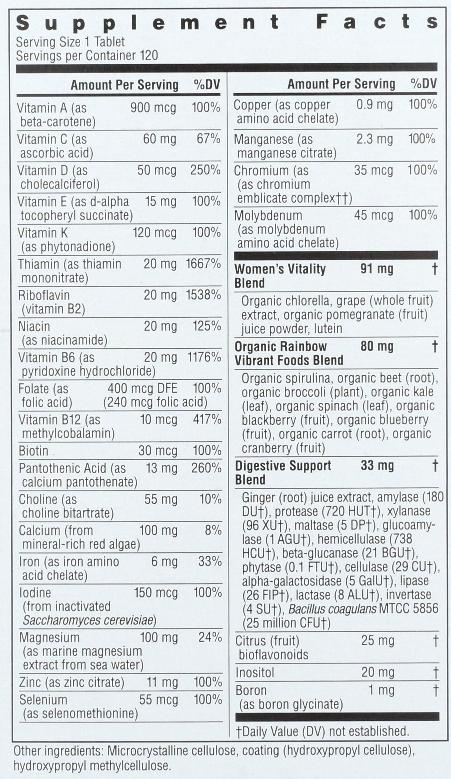 Rainbow Light Multivitamin Womens One Powder 120 Count
