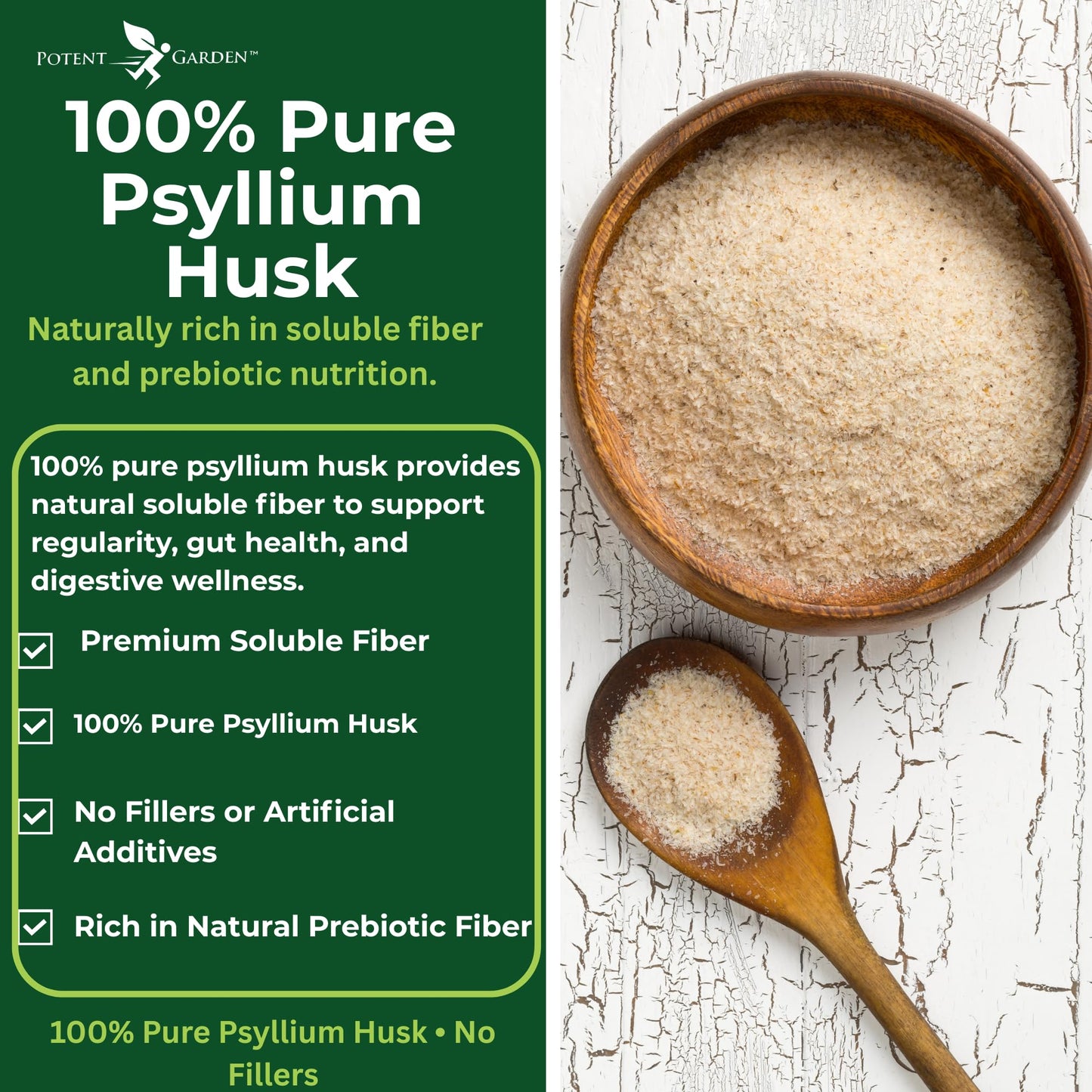 Potent Garden Psyllium Husk Capsules 240 Capsules