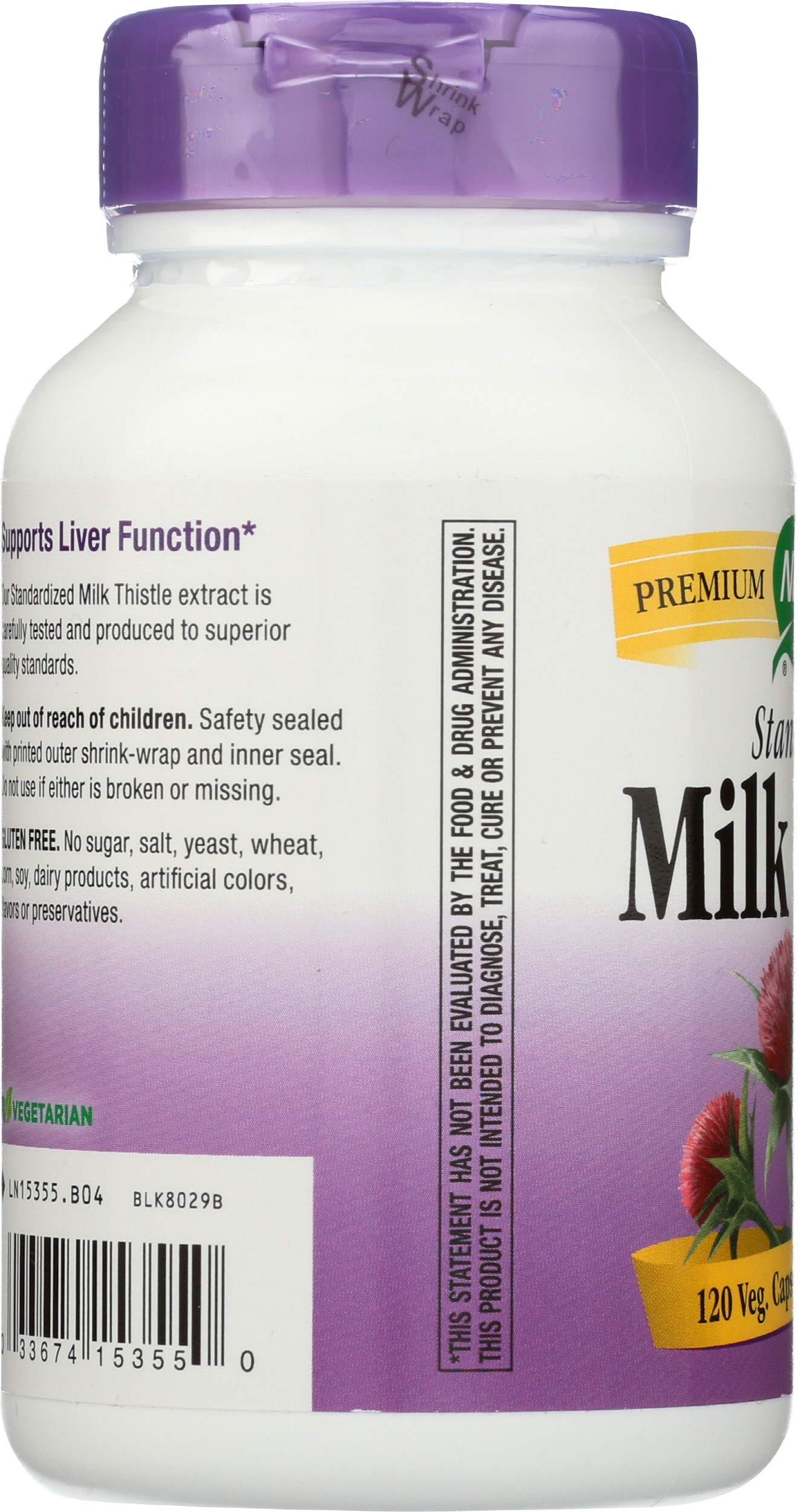 Nature's Way Milk Thistle Standardized Capsule, 120 Count