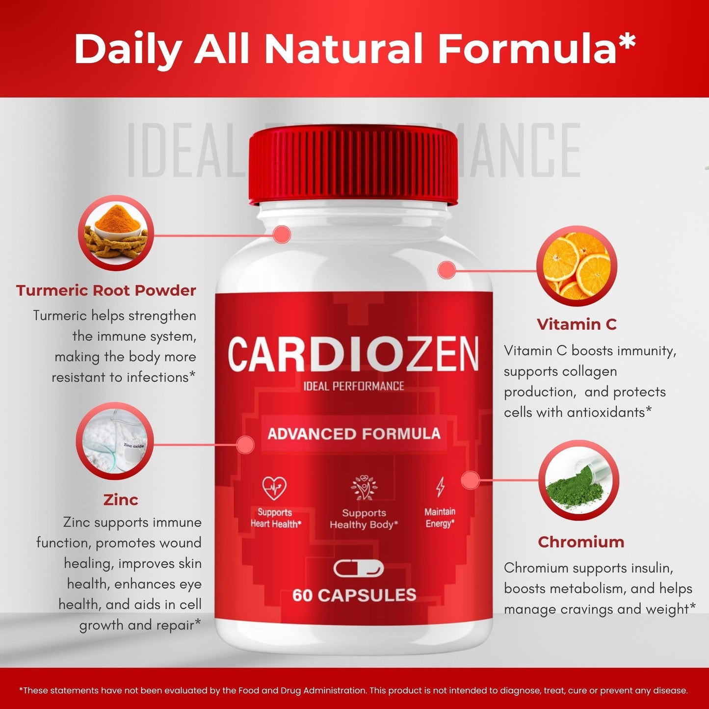 IDEAL PERFORMANCE Cardiozen Advanced Blood Formula Capsule 180 Count