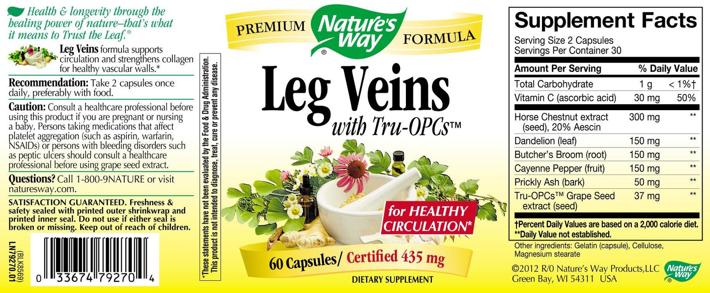 Nature's Way Leg Veins 60 Capsules