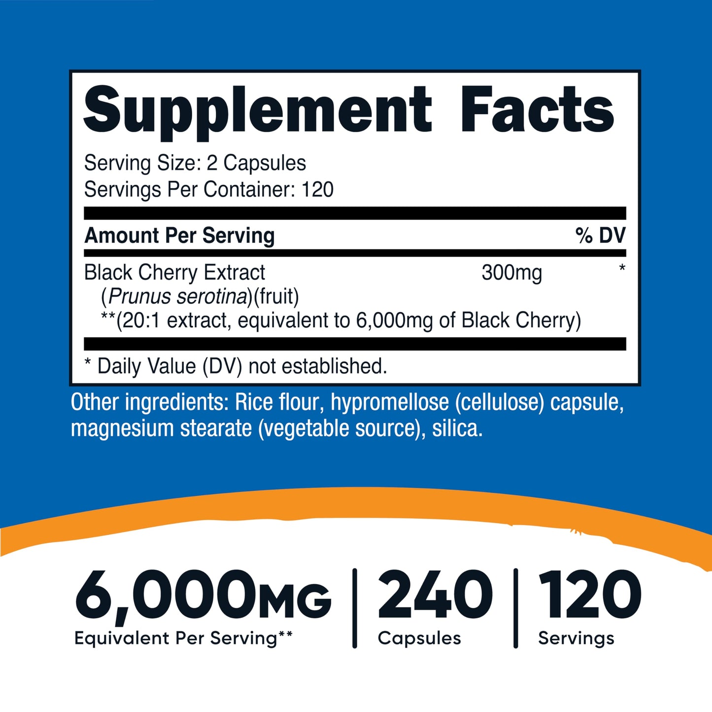 Nutricost Black Cherry Extract Capsules 240 Count