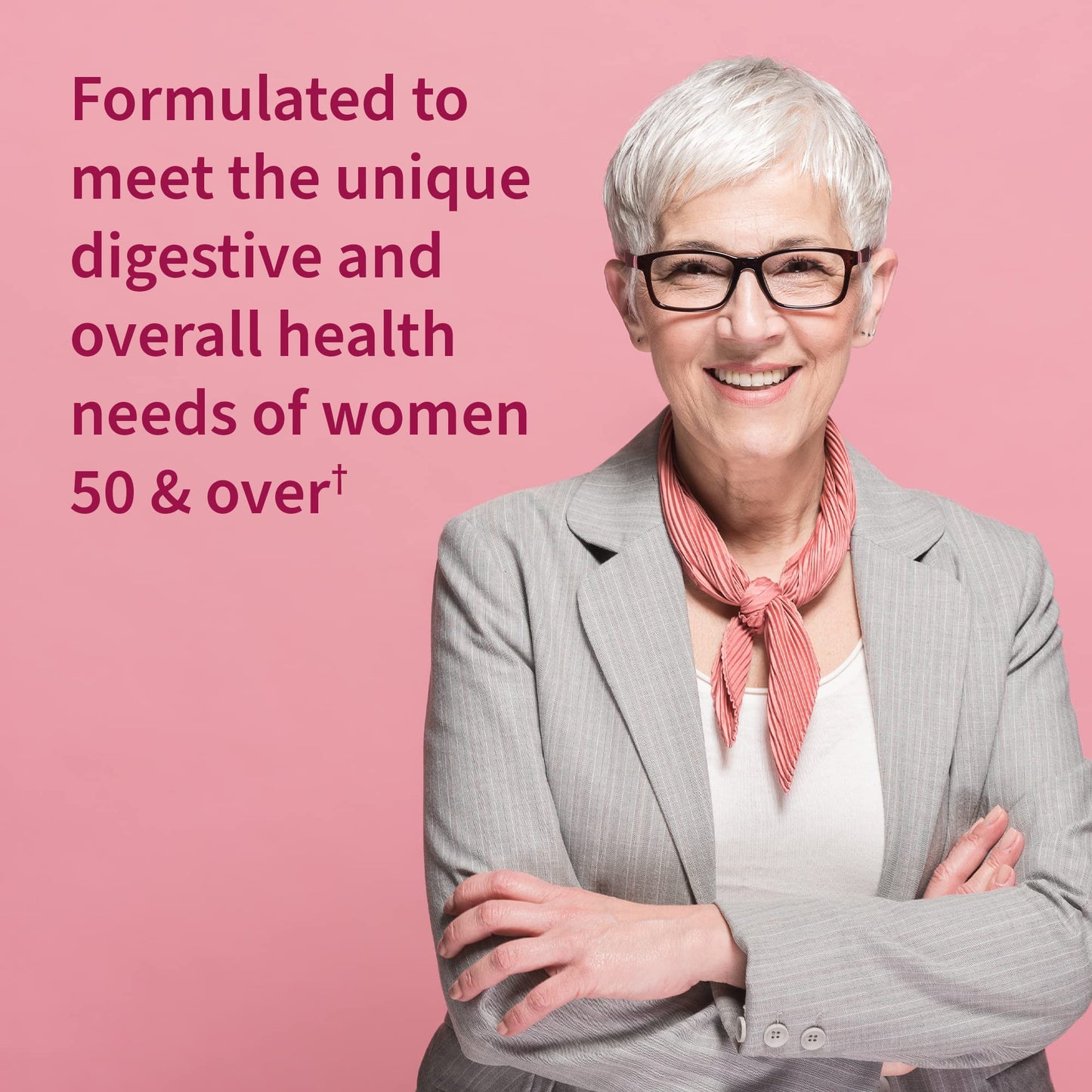 Garden of Life RAW Enzymes 22 Digestive Enzymes for Women 50+ with Bromelain, Papain & Lactase Plus Probiotics & Vitamins B12, Biotin & Zinc, 90 Capsules