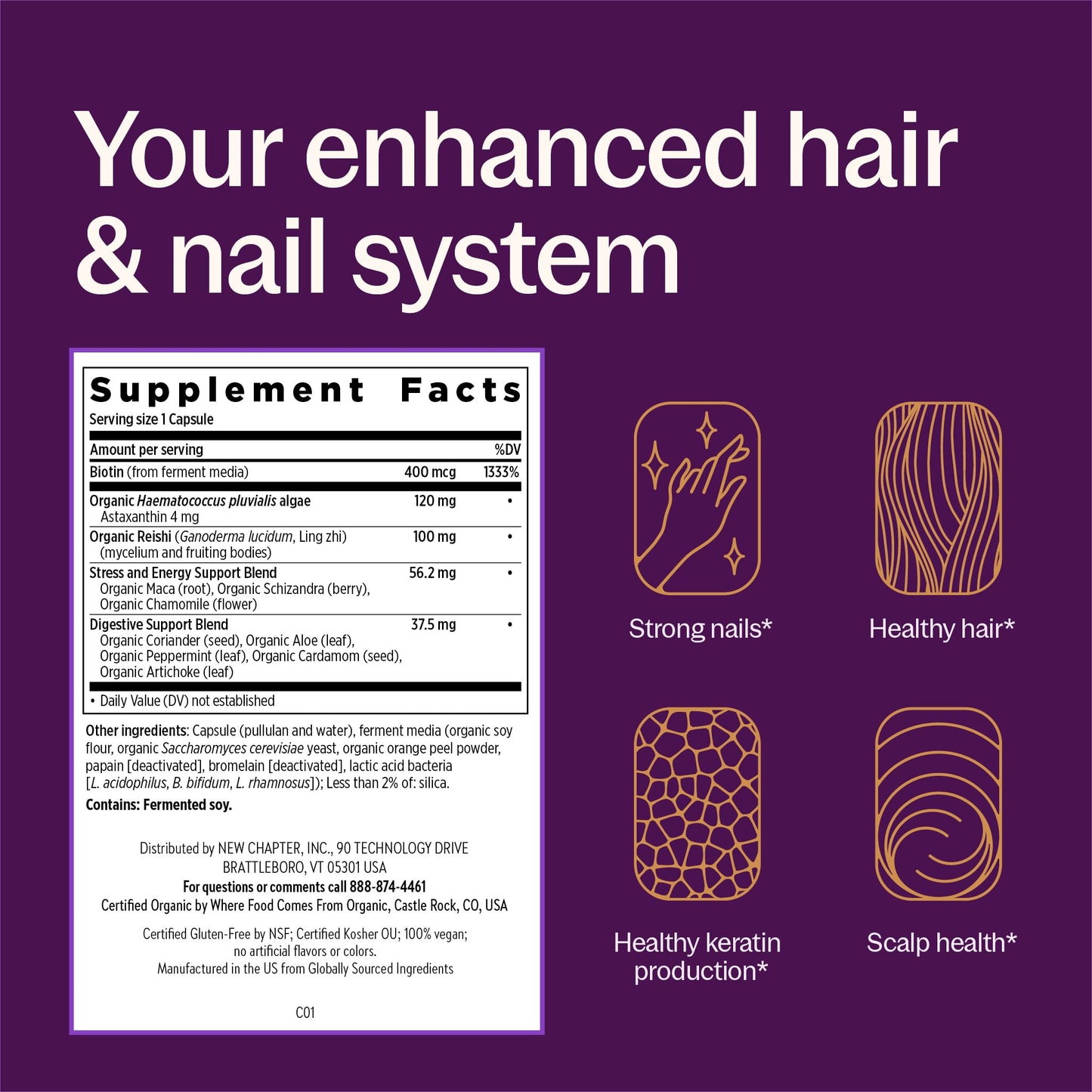 New Chapter Hair Skin & Nails Vitamins Capsule 30 Count
