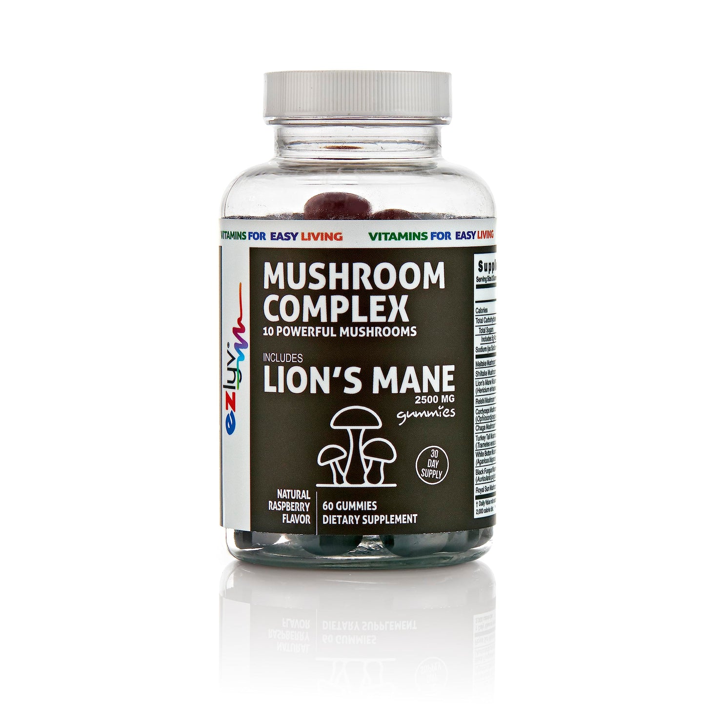 Ezlyv Lions Mane Mushroom Supplement 60 Gummies
