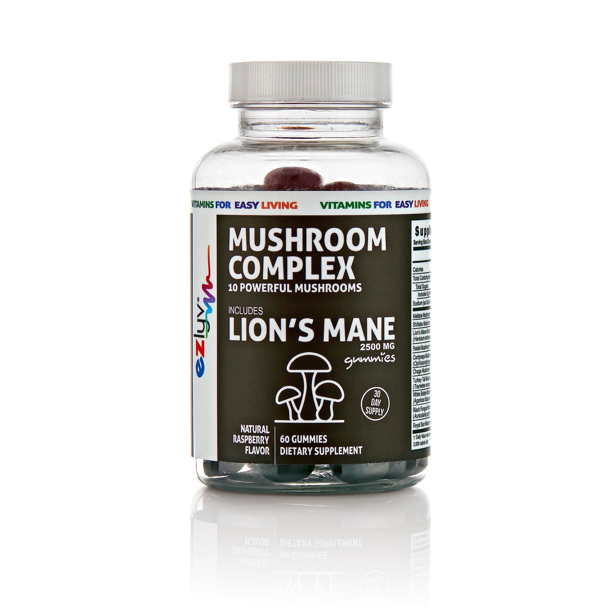 Ezlyv Lions Mane Mushroom Supplement 60 Gummies