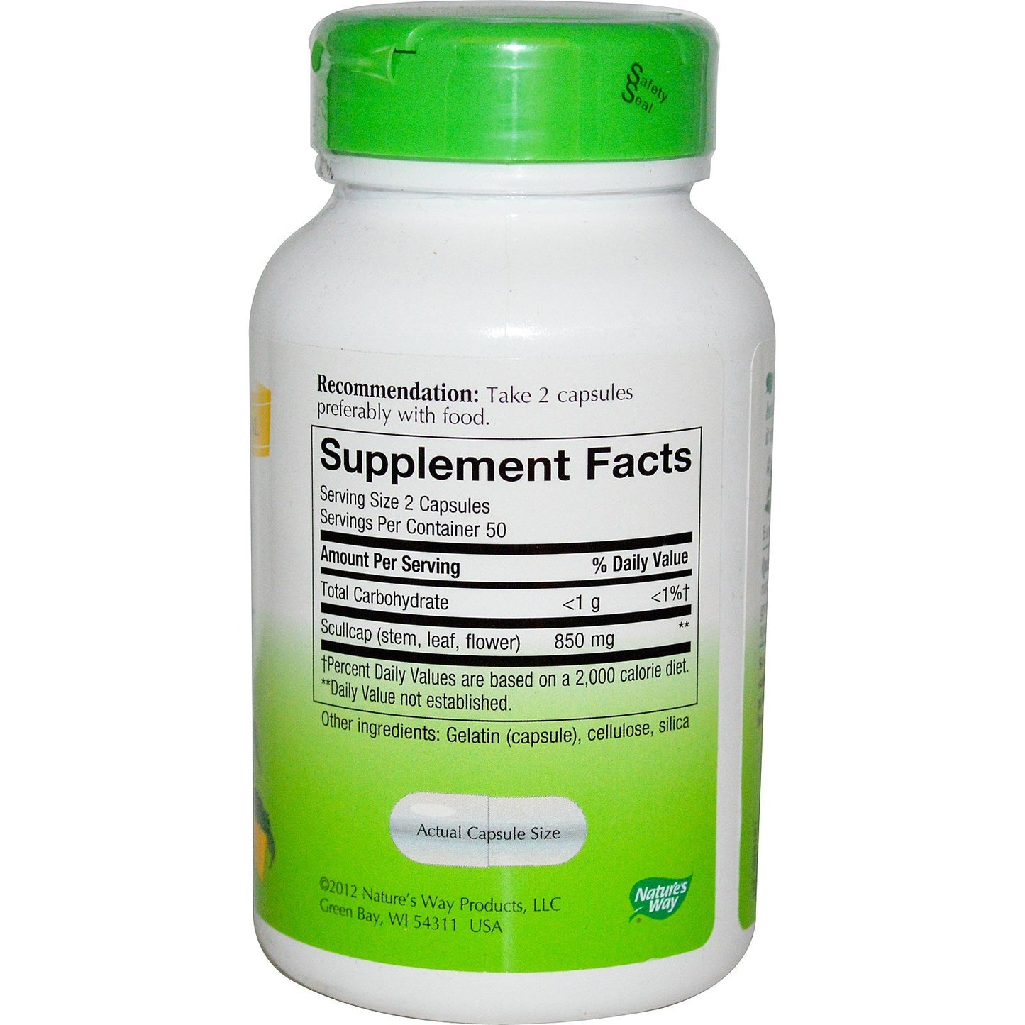 Nature's Way Scullcap Herb Capsule 200 Capsules