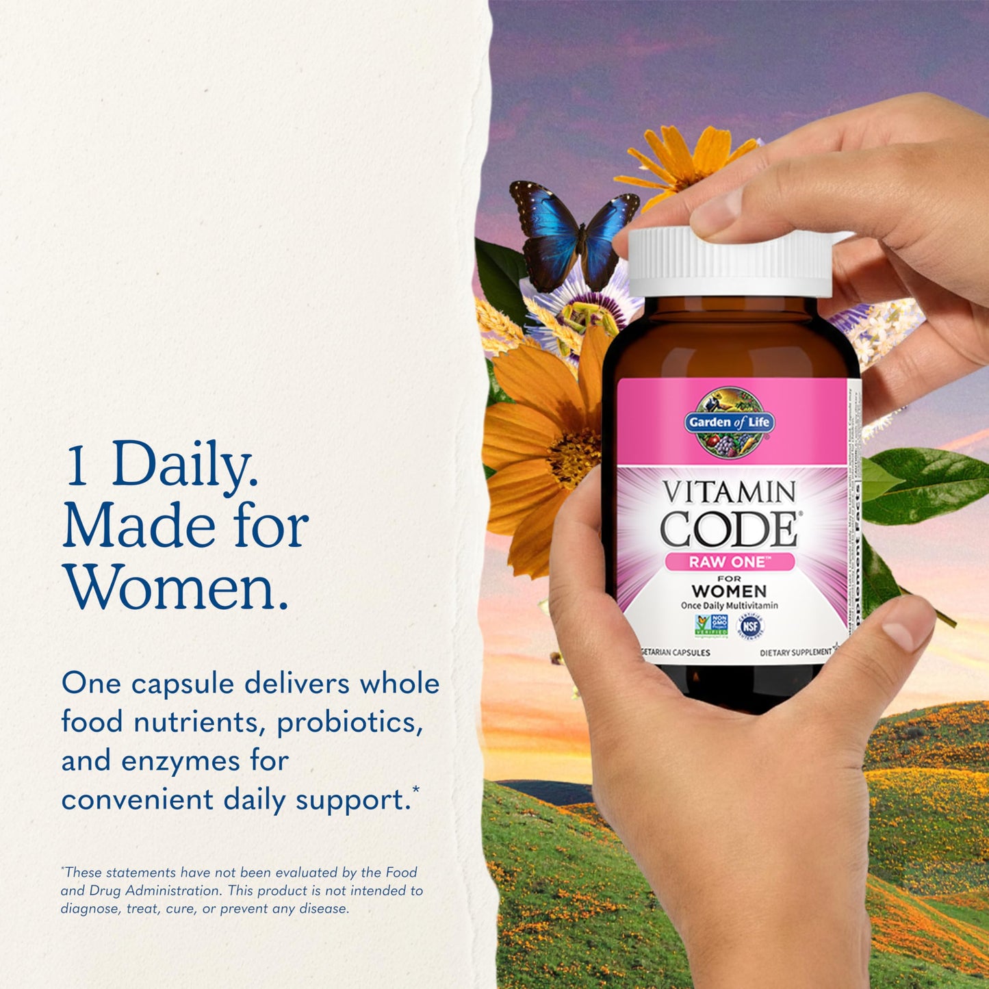 Garden of Life Vitamin Code Raw One for Women 75 Capsules