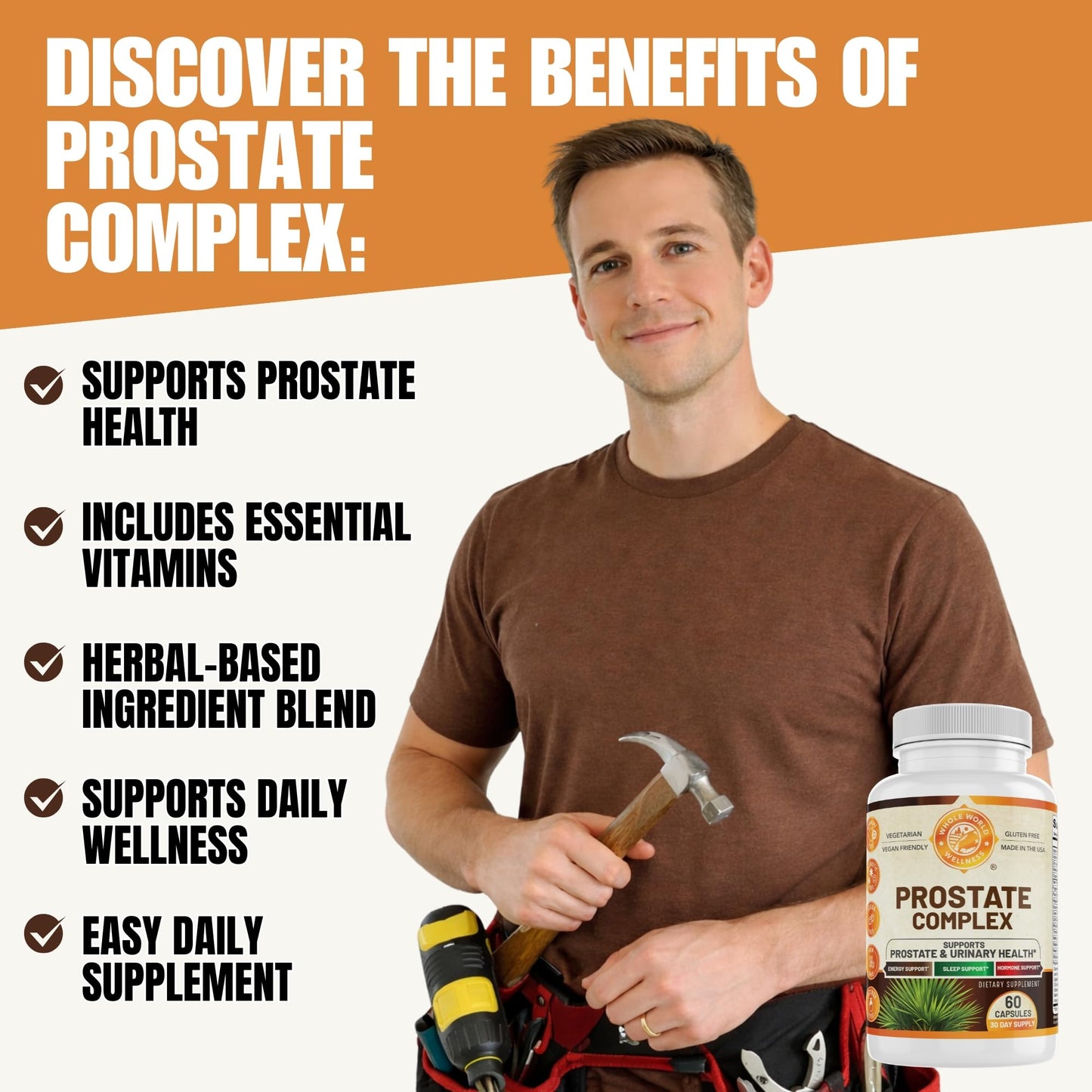 WHOLE WORLD WELLNESS Advanced Prostate Complex Capsules 60 Count