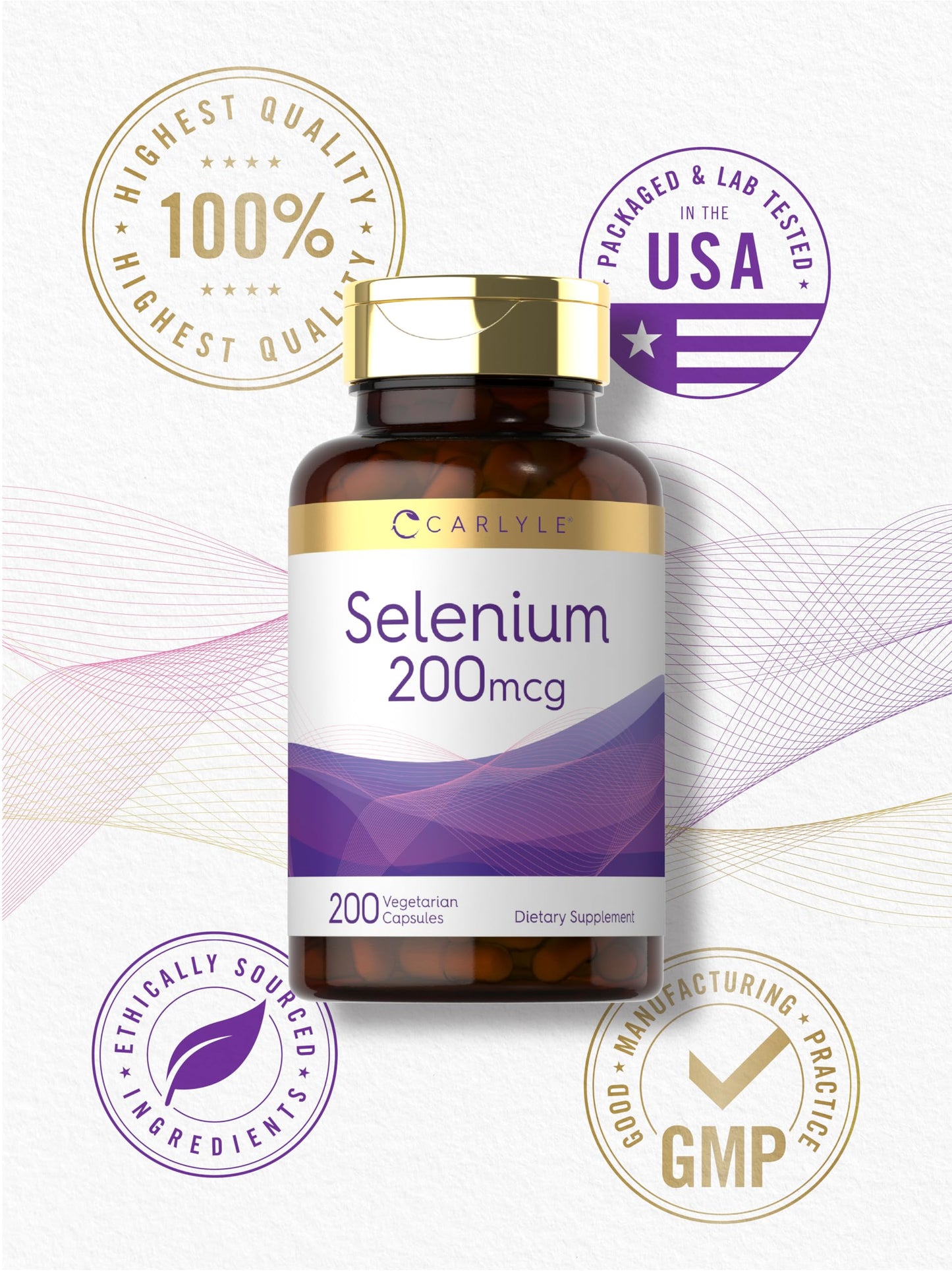 Carlyle Yeast Free Selenium 200 mcg Capsule, 200 Capsules