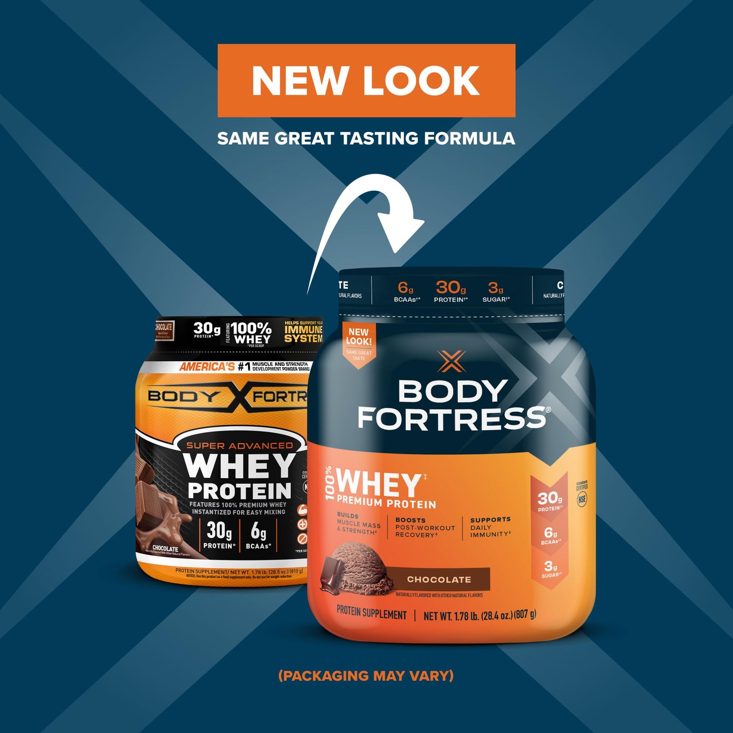 Body Fortress 100% Whey Premium Protein Powder Chocolate 39.1