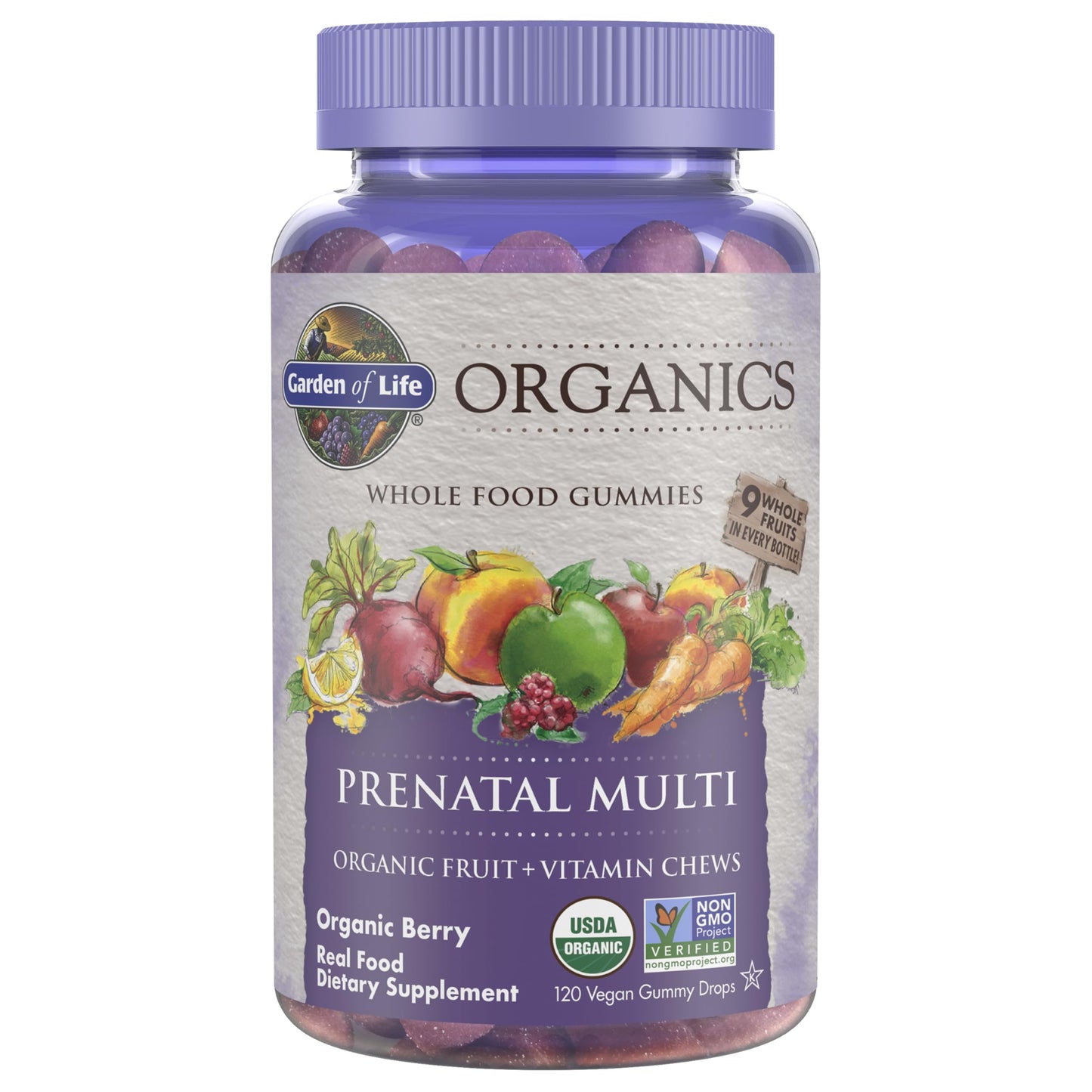 Garden of Life Organics Prenatal Gummies 120 Count