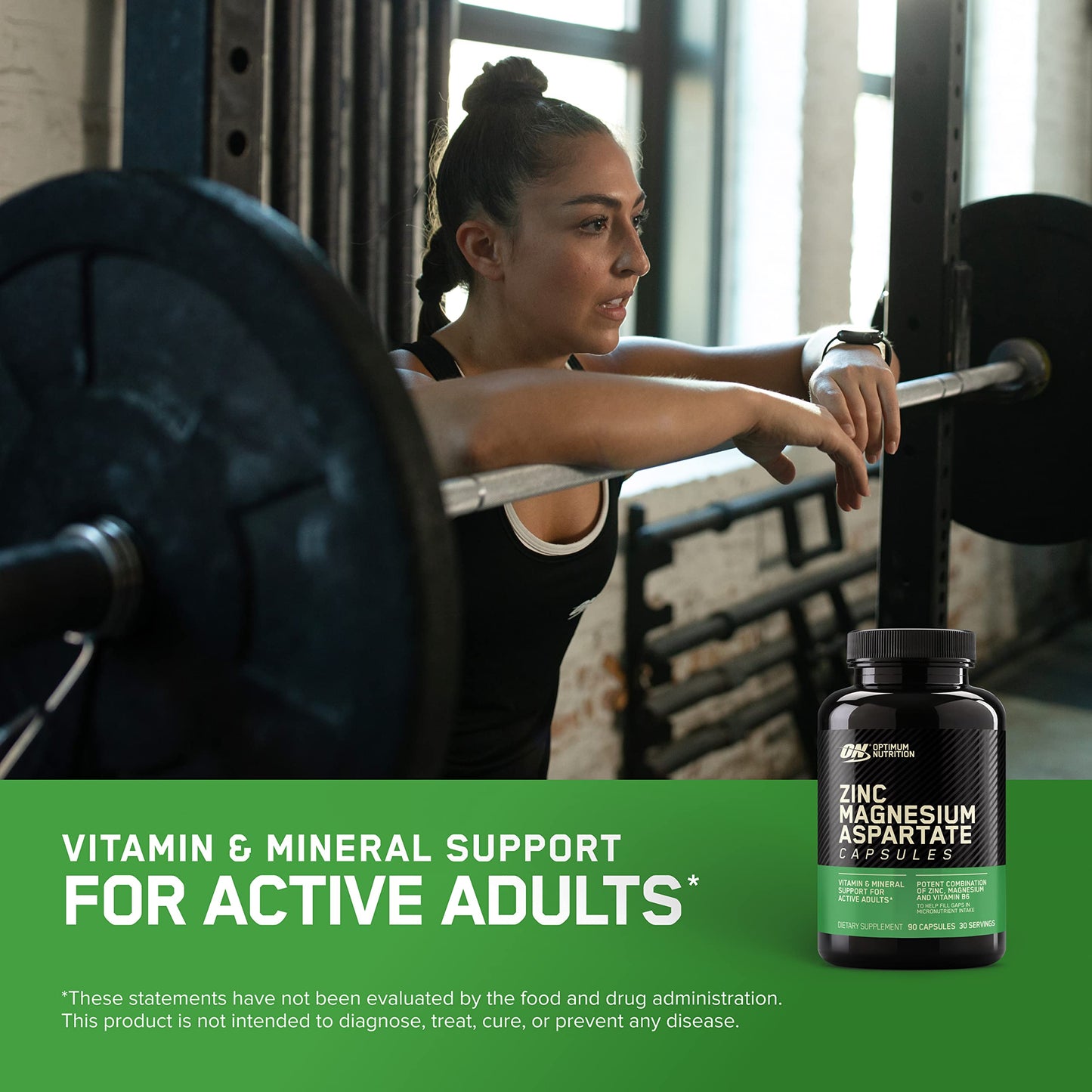 Optimum Nutrition Muscle Recovery and Endurance Supplement for Men and Women, Zinc and Magnesium Supplement, Capsules, 90 Count