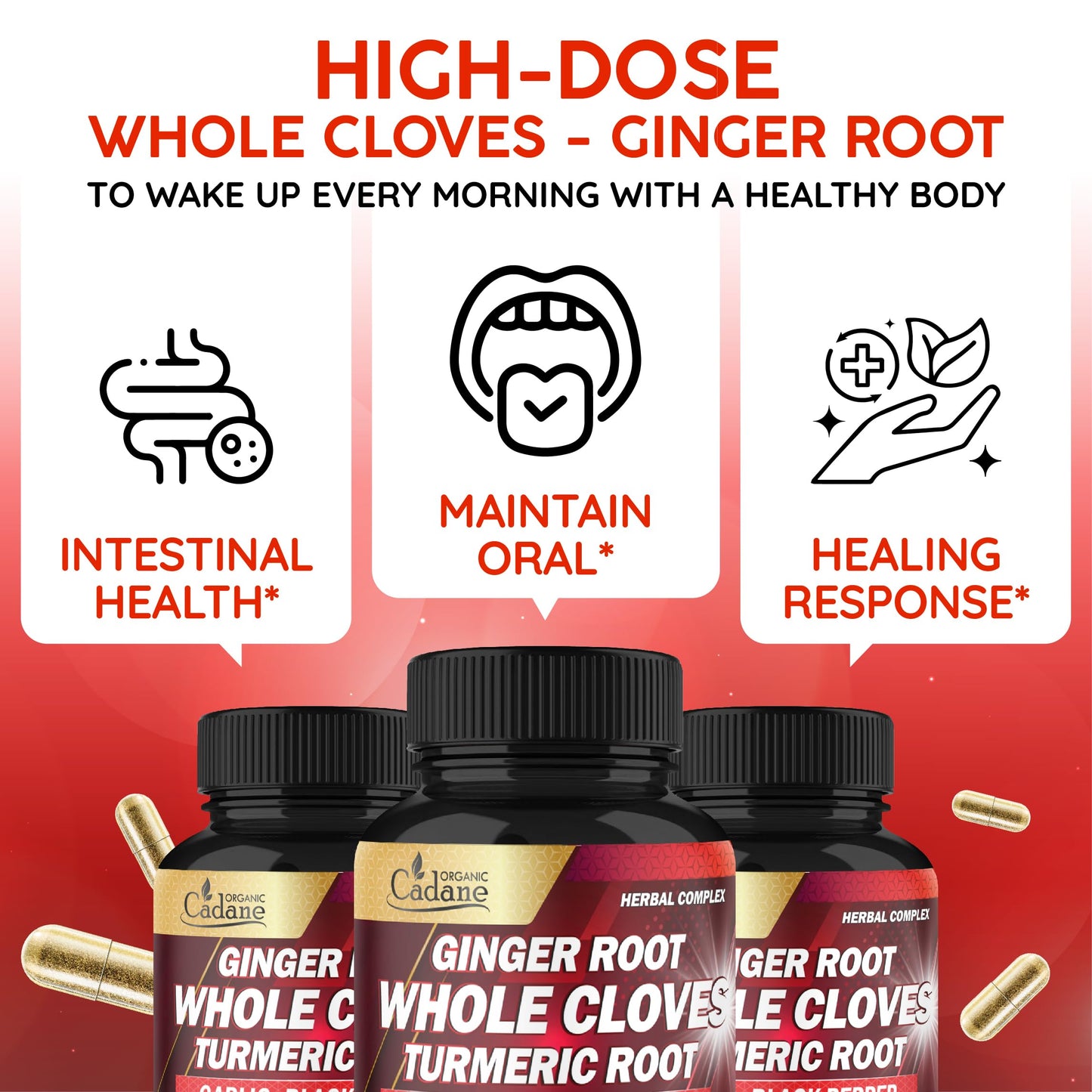 Organic Cadane 5in1 Whole Cloves Herbal Blend 90 Capsules