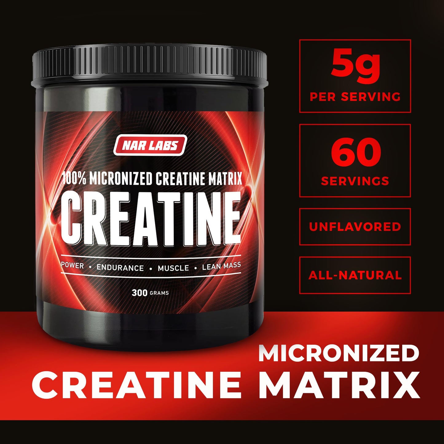 NAR LABS Creatine Matrix Powder, 10.58 Ounce