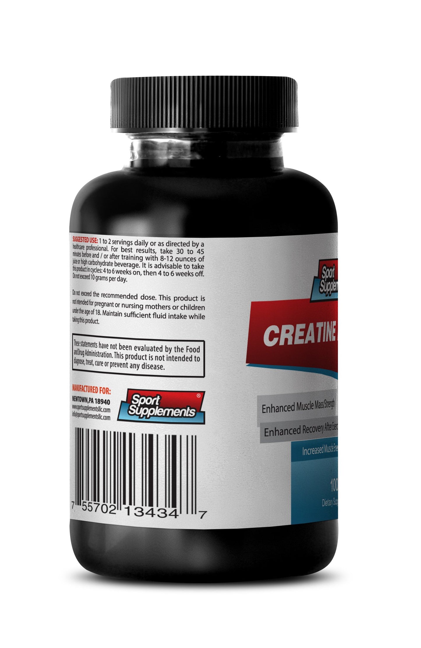 Sport Supplements Best Creatine Powder 1 Bottle