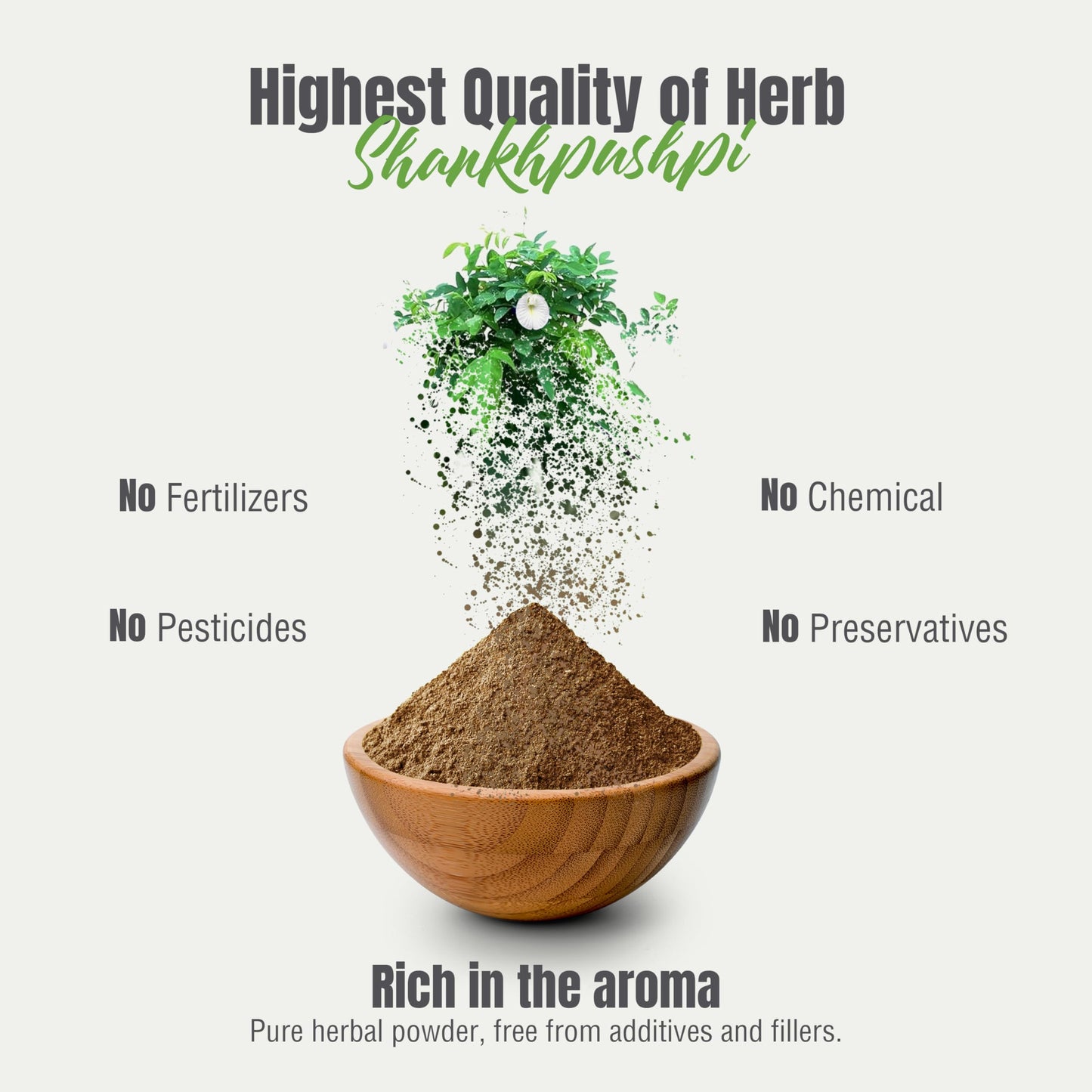 Herbsforever Shankhpushpi (Convolvulus Pluricaulis) Whole Plant Powder, 16 oz