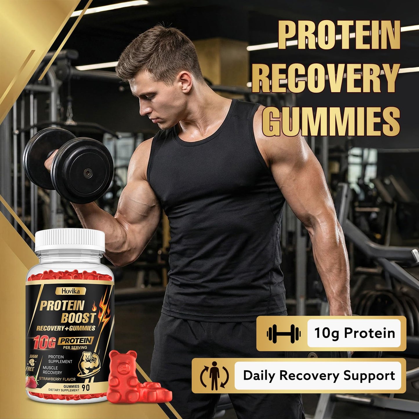 Hovika Whey Protein Gummies, 90 Gummies