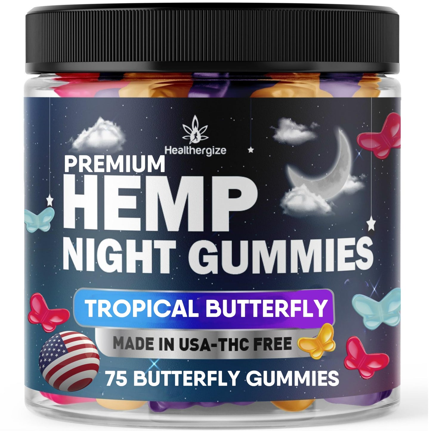 Healthergize Hemp Gummies for Sleep & Calm 75 Count