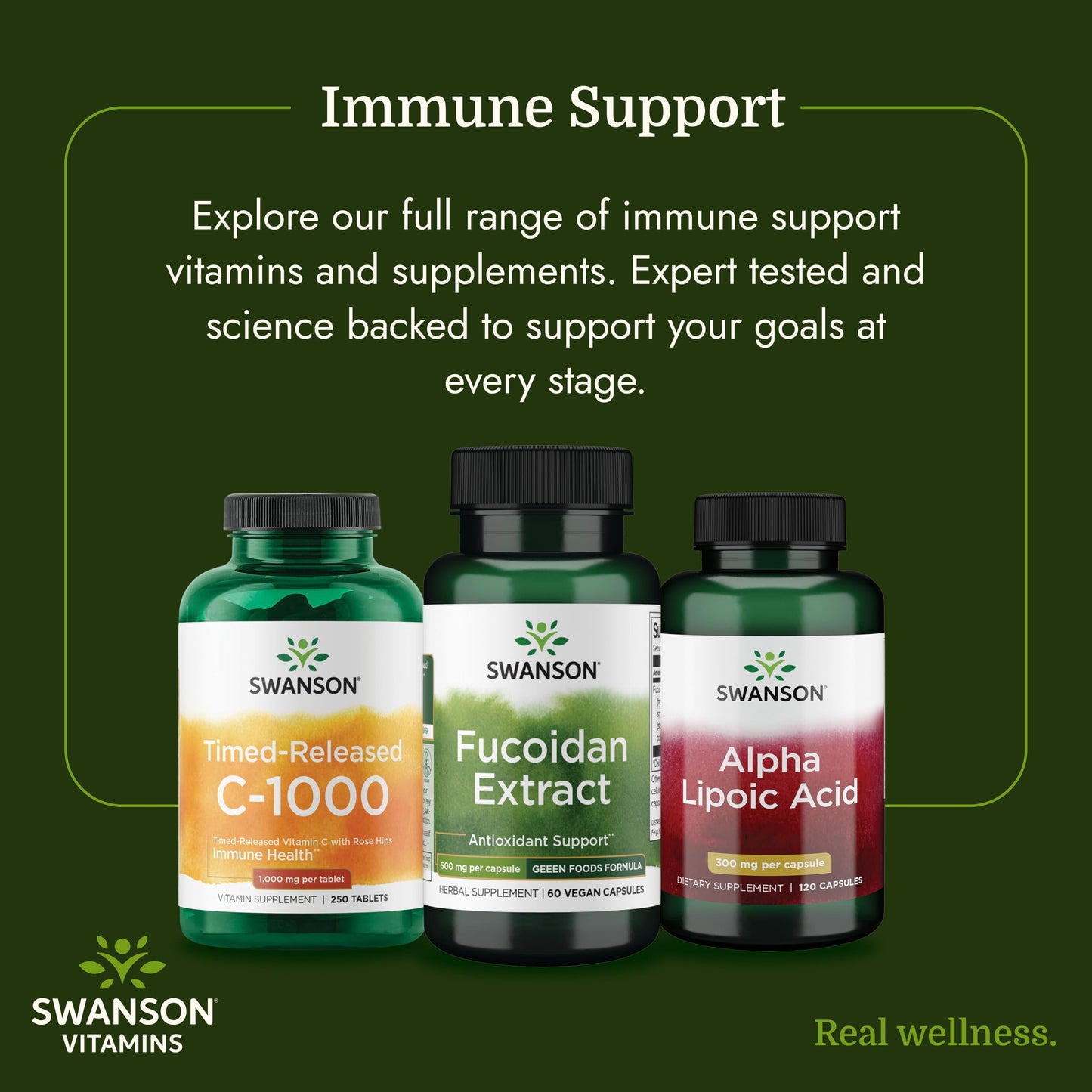 Swanson Maximum Strength Fucoidan Extract Immune Support Supplement - 500 mg (60 Vegan Capsules)