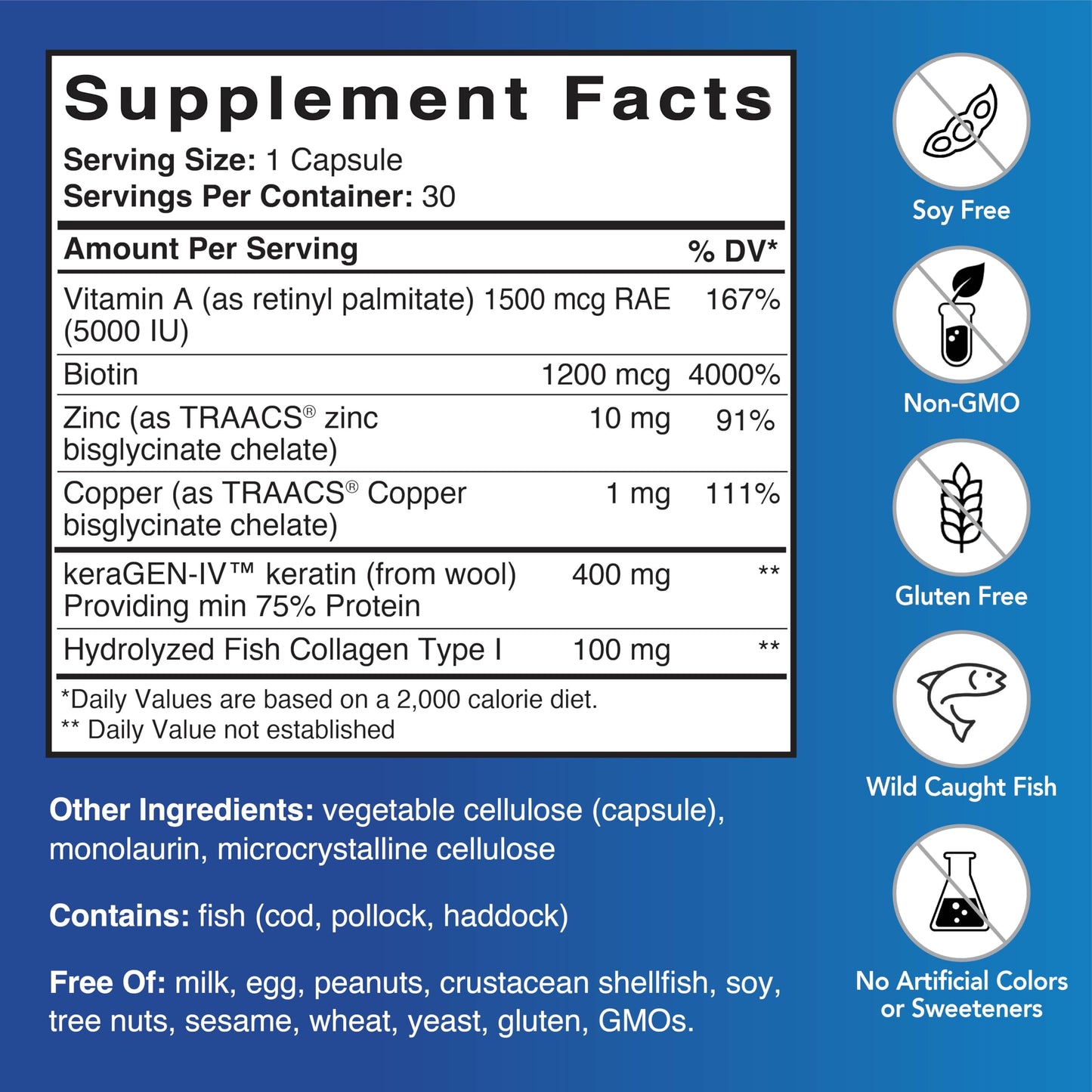 Patient One Hair, Skin & Nail Care Capsules 30 Count