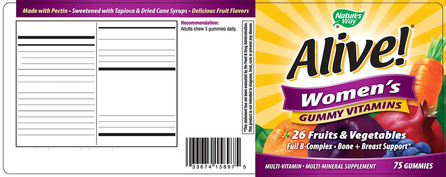 Nature's Way Alive! Women's Vitamin Gummies 75 Count