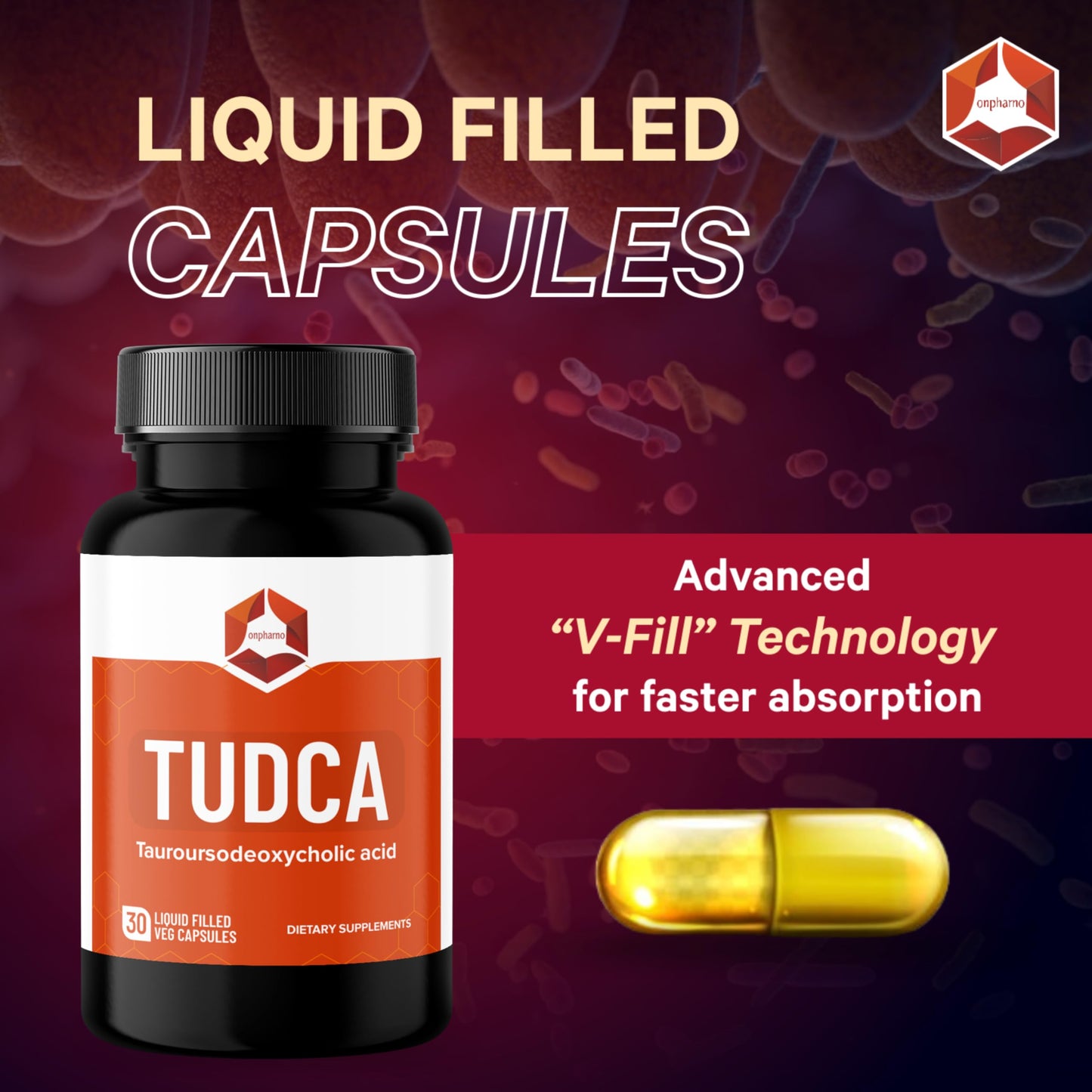 Onpharno TUDCA Supplement Capsules, 30 Count