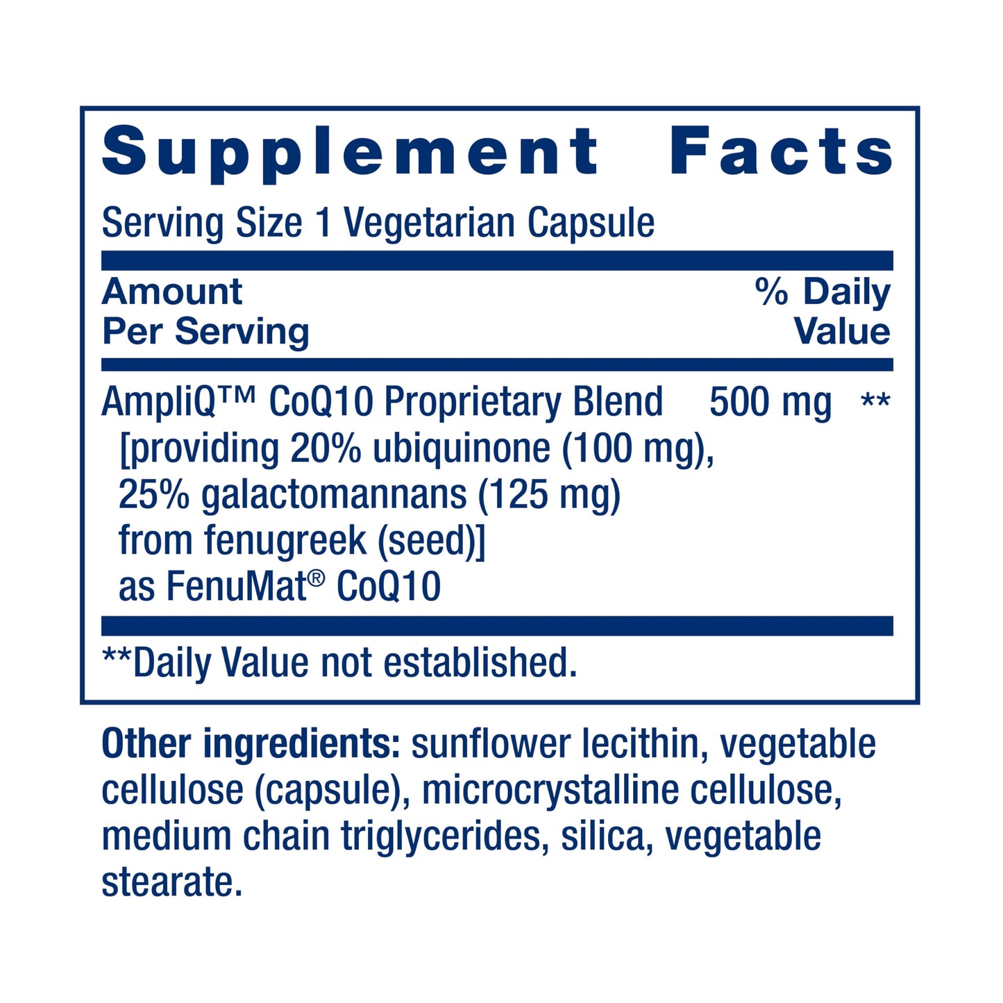 Life Extension AmpliQ CoQ10 100 mg 60 Capsules
