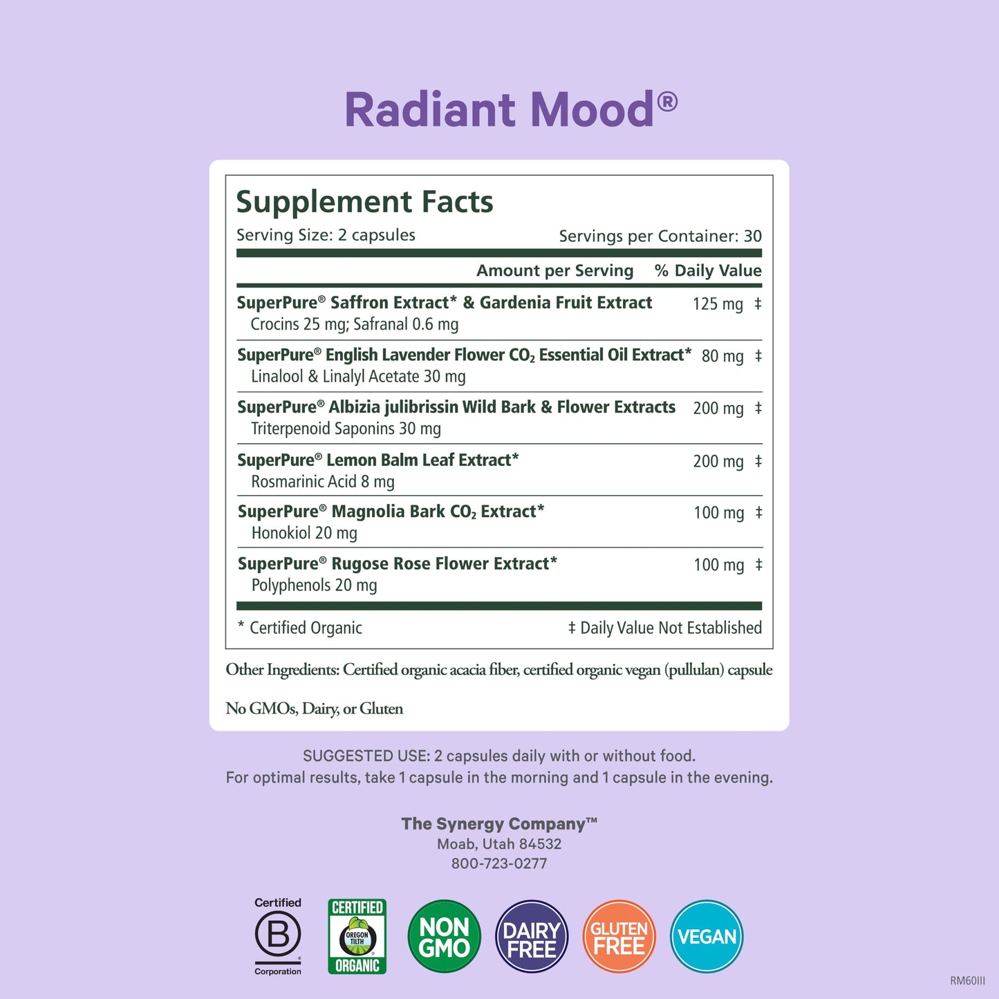Pure Synergy Radiant Mood Capsule, 1 Count