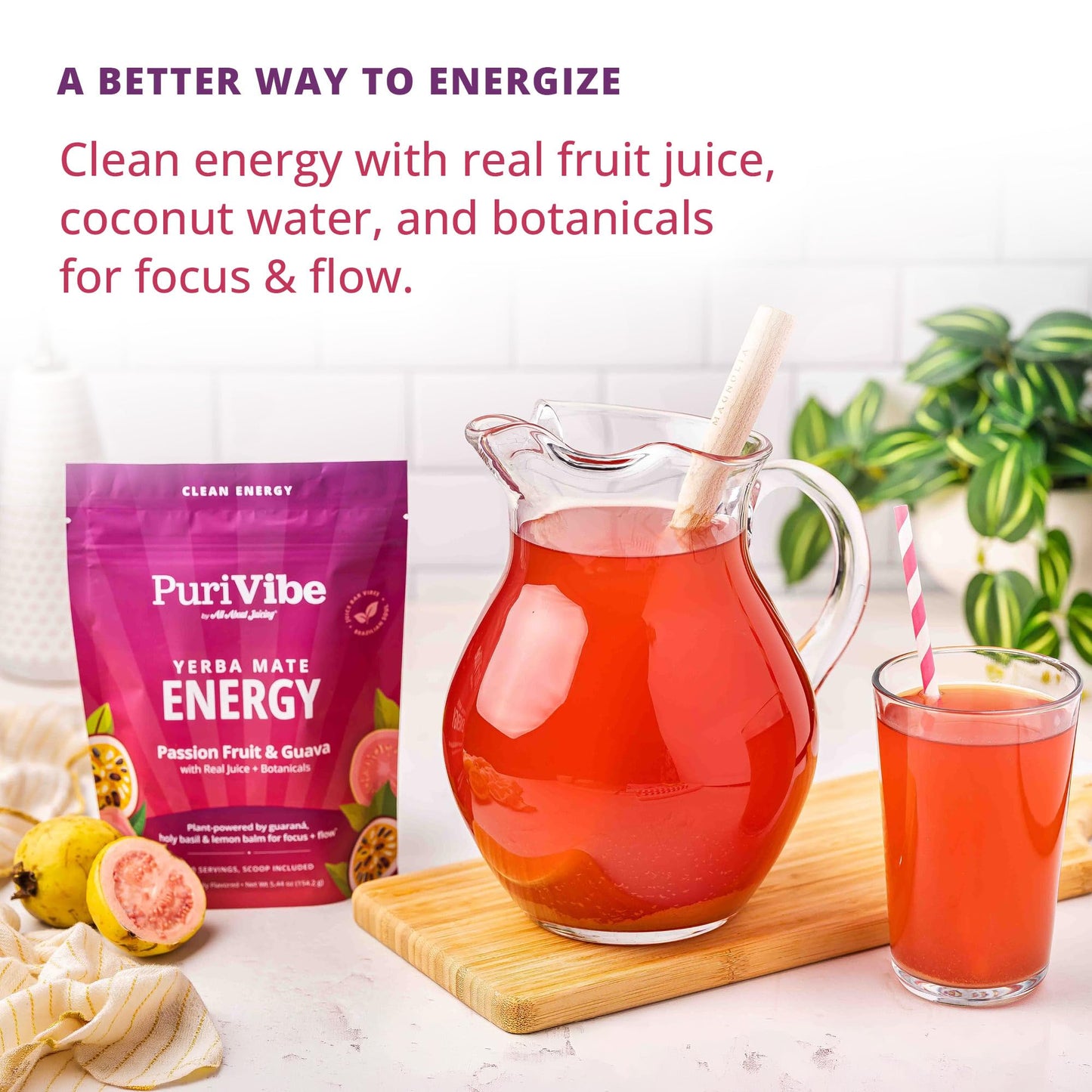 All About Juicing Yerba Mate Energy Drinks Powder 11 Servings