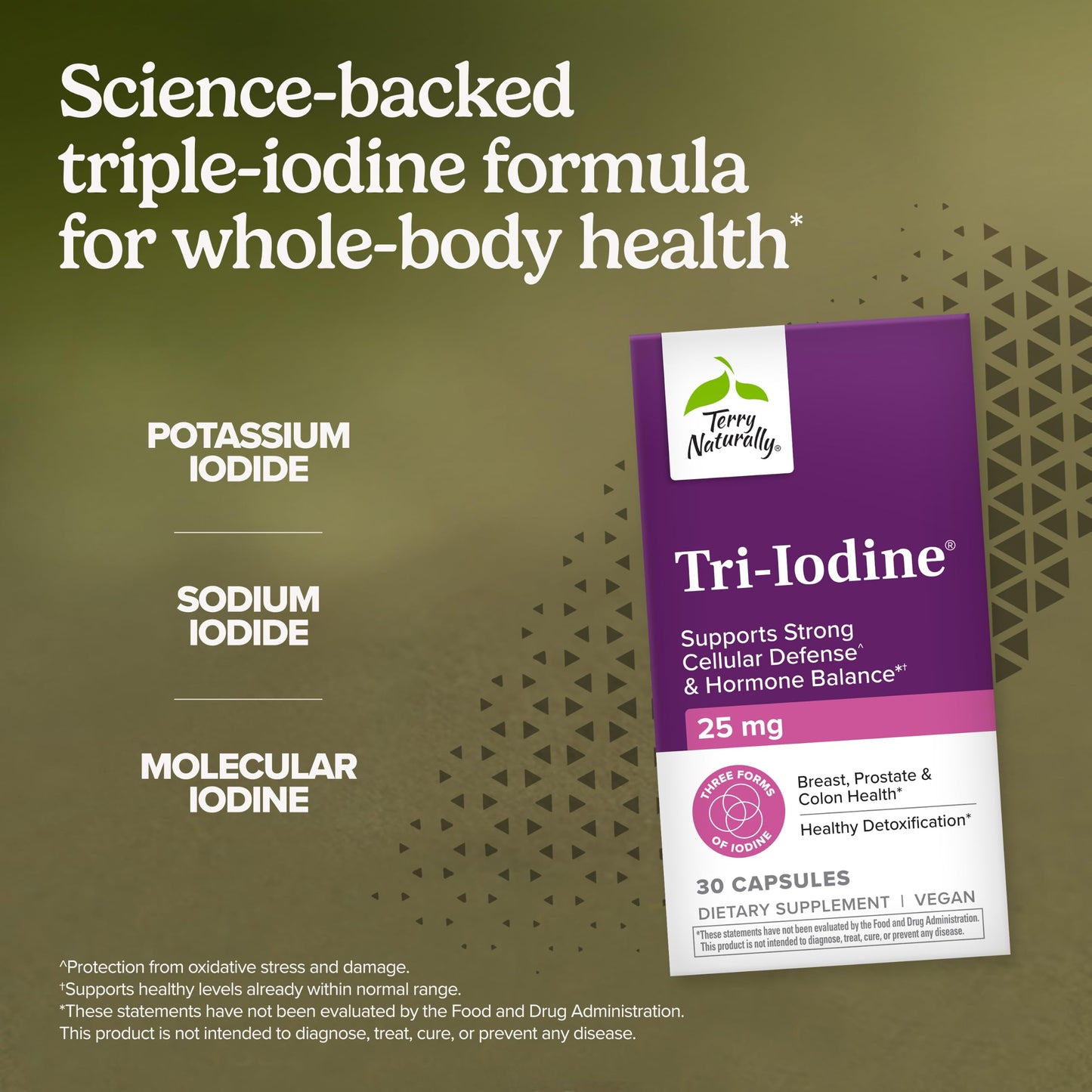 Terry Naturally Tri-Iodine 25 mg Capsule, 30 Count