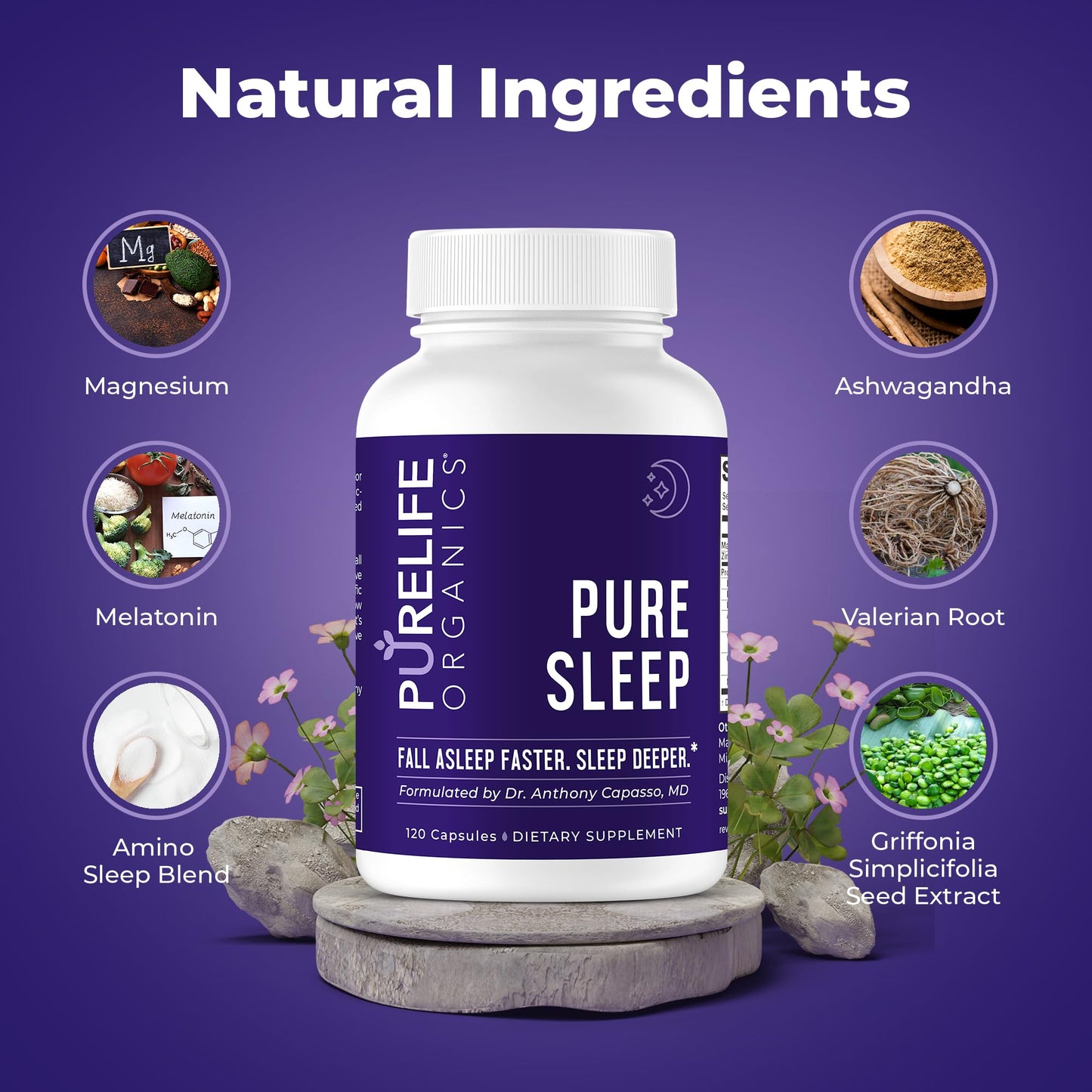 PureLife Organics Pure Sleep 120 Capsules
